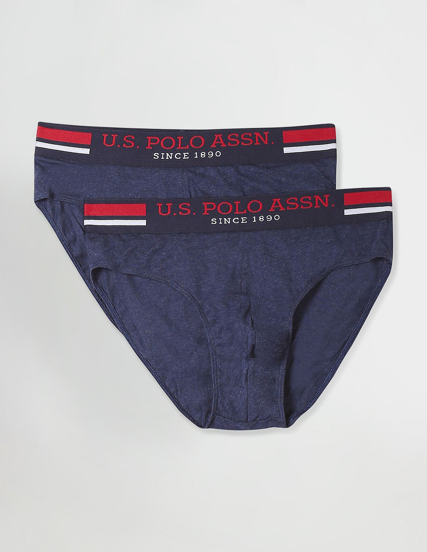 Elasticized Waist Pure Cotton I006 Briefs - Pack Of 2 Dark Blue - U.S. Polo Assn. India | Large