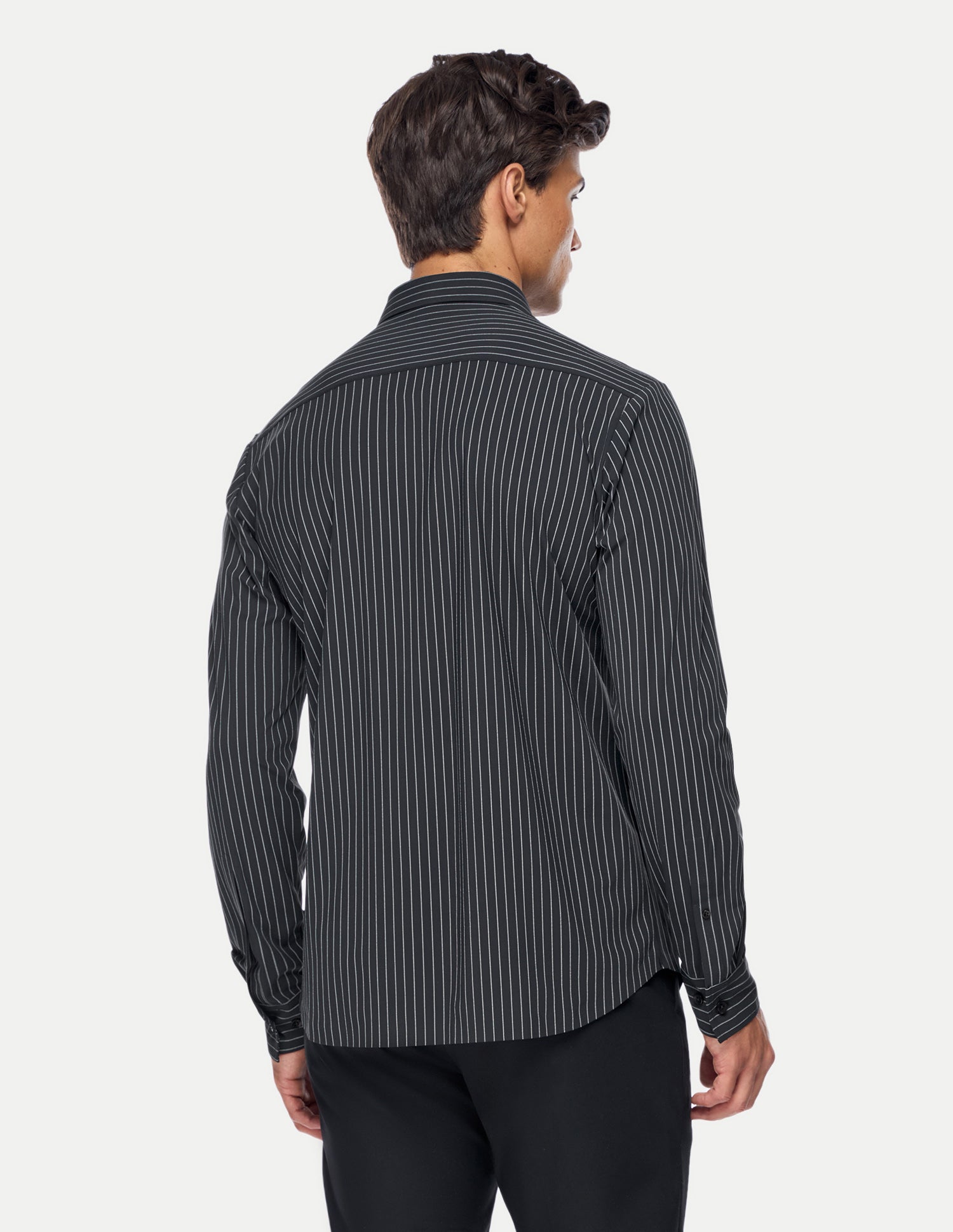 Vertical Striped Knitted Shirt Black - U.S. Polo Assn. India | Large
