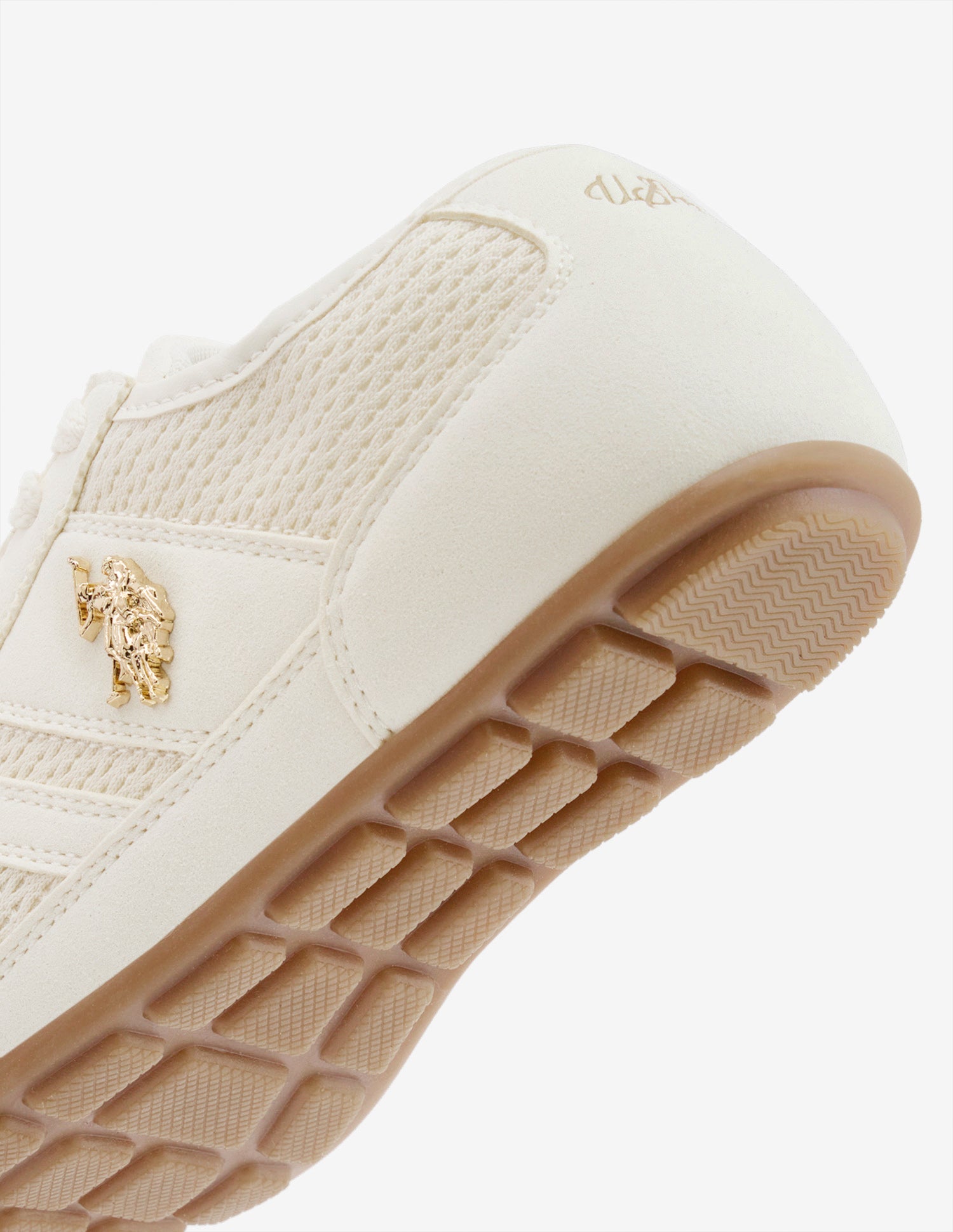 Textured Liorane Suede Sneakers Off White - U.S. Polo Assn. India | Large