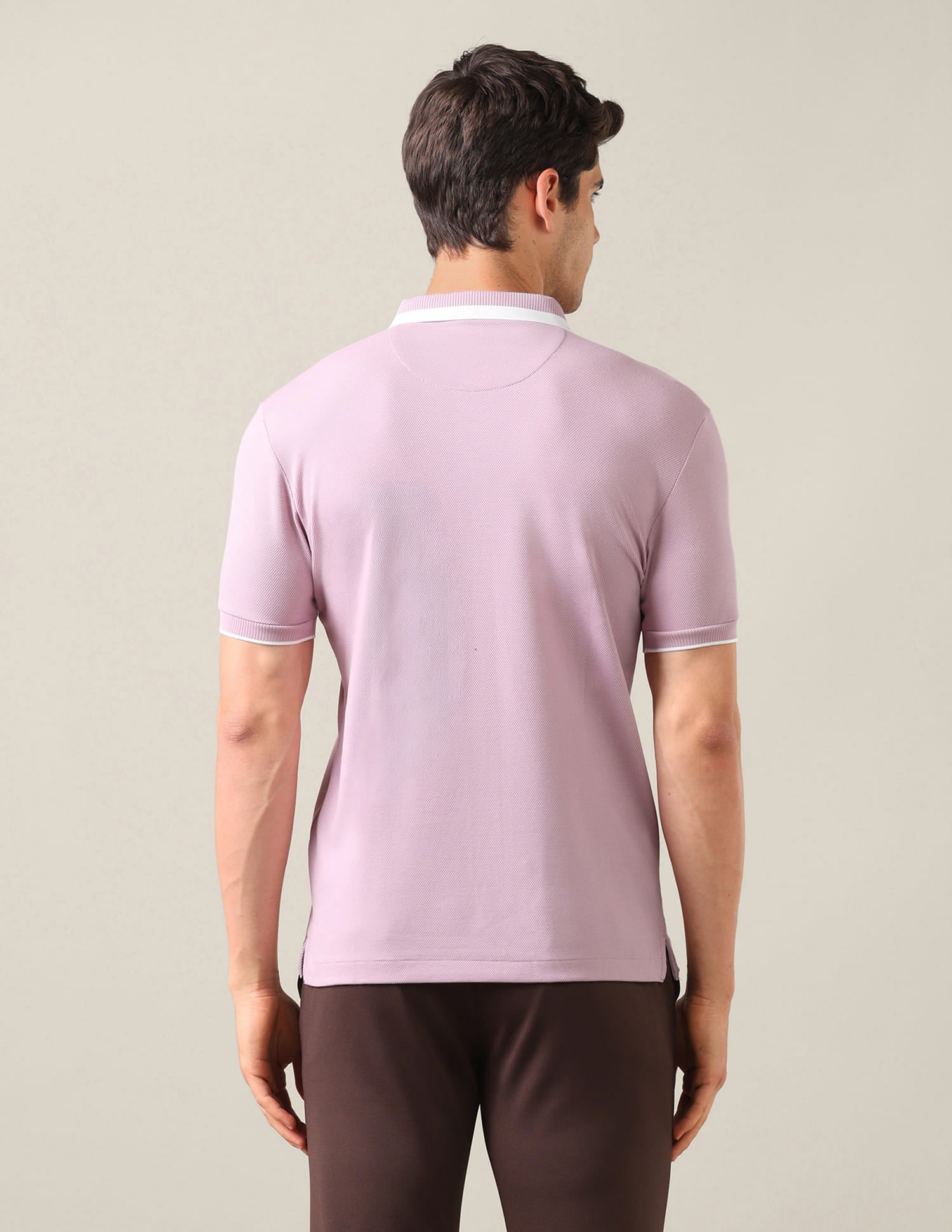 Solid Slim Fit Polo Shirt Pink - U.S. Polo Assn. India | Large