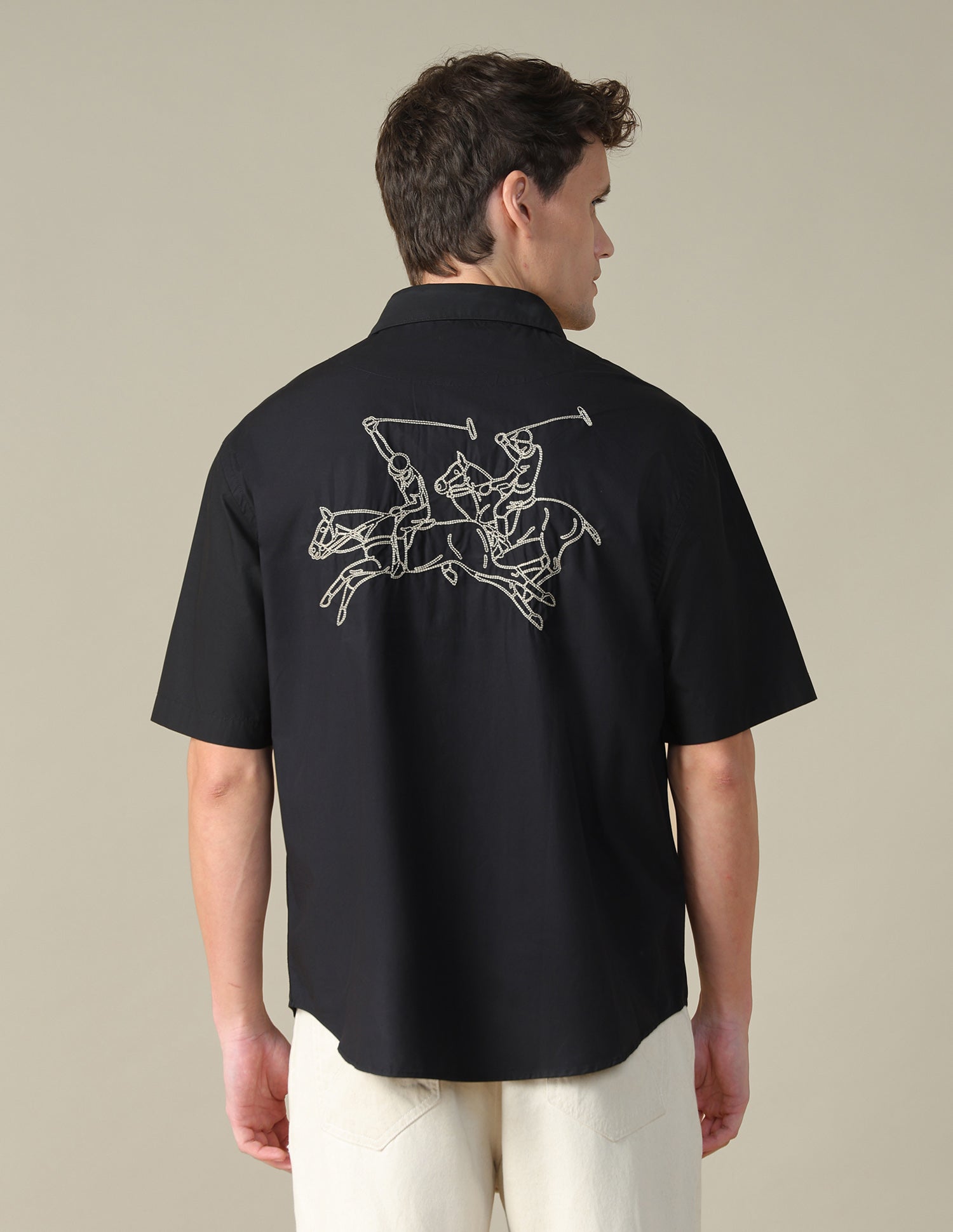 Graphic Brand Embroidered Twill Shirt Dark Grey - U.S. Polo Assn. India | Large