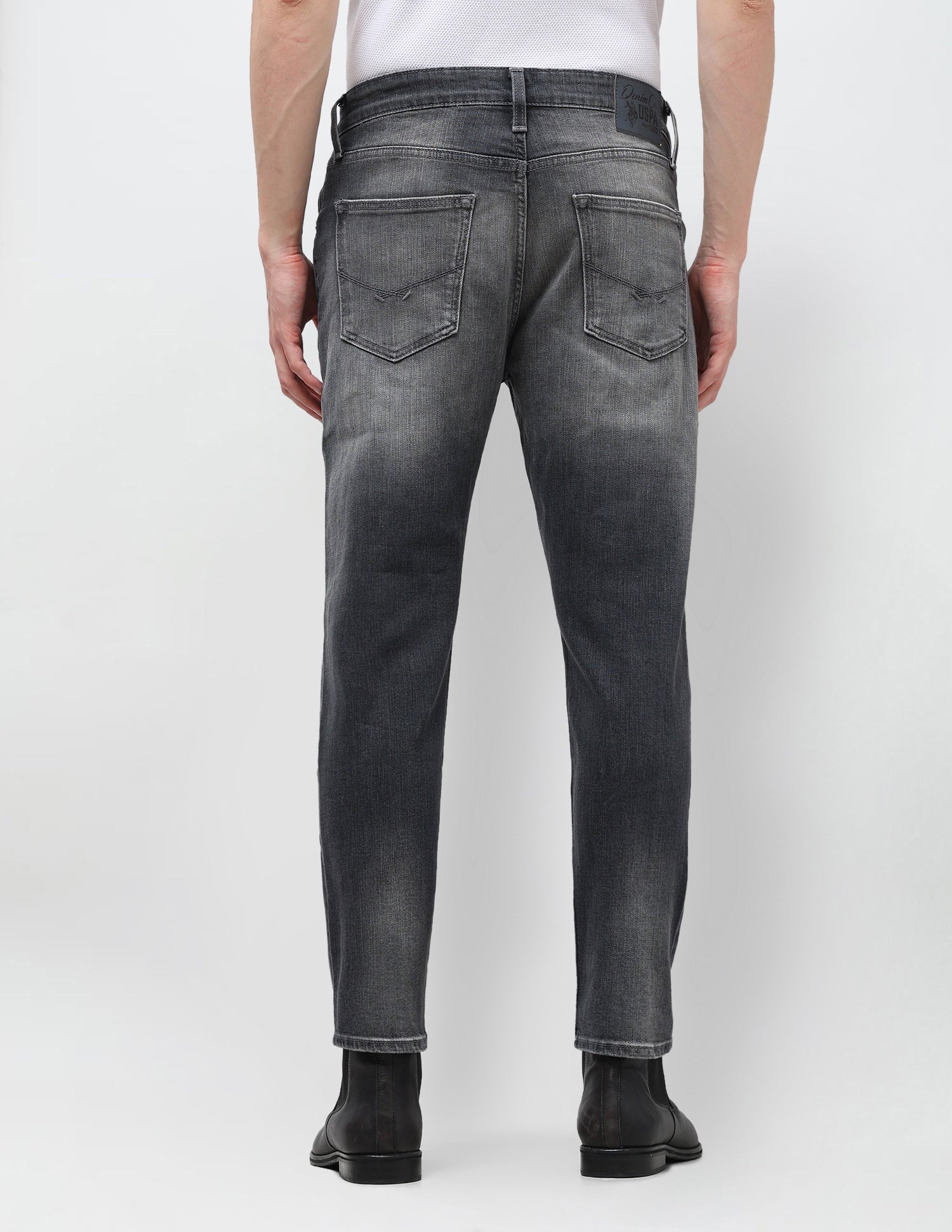 Cole Comfort Cropped Fit Grey Jeans Grey - U.S. Polo Assn. India | Large