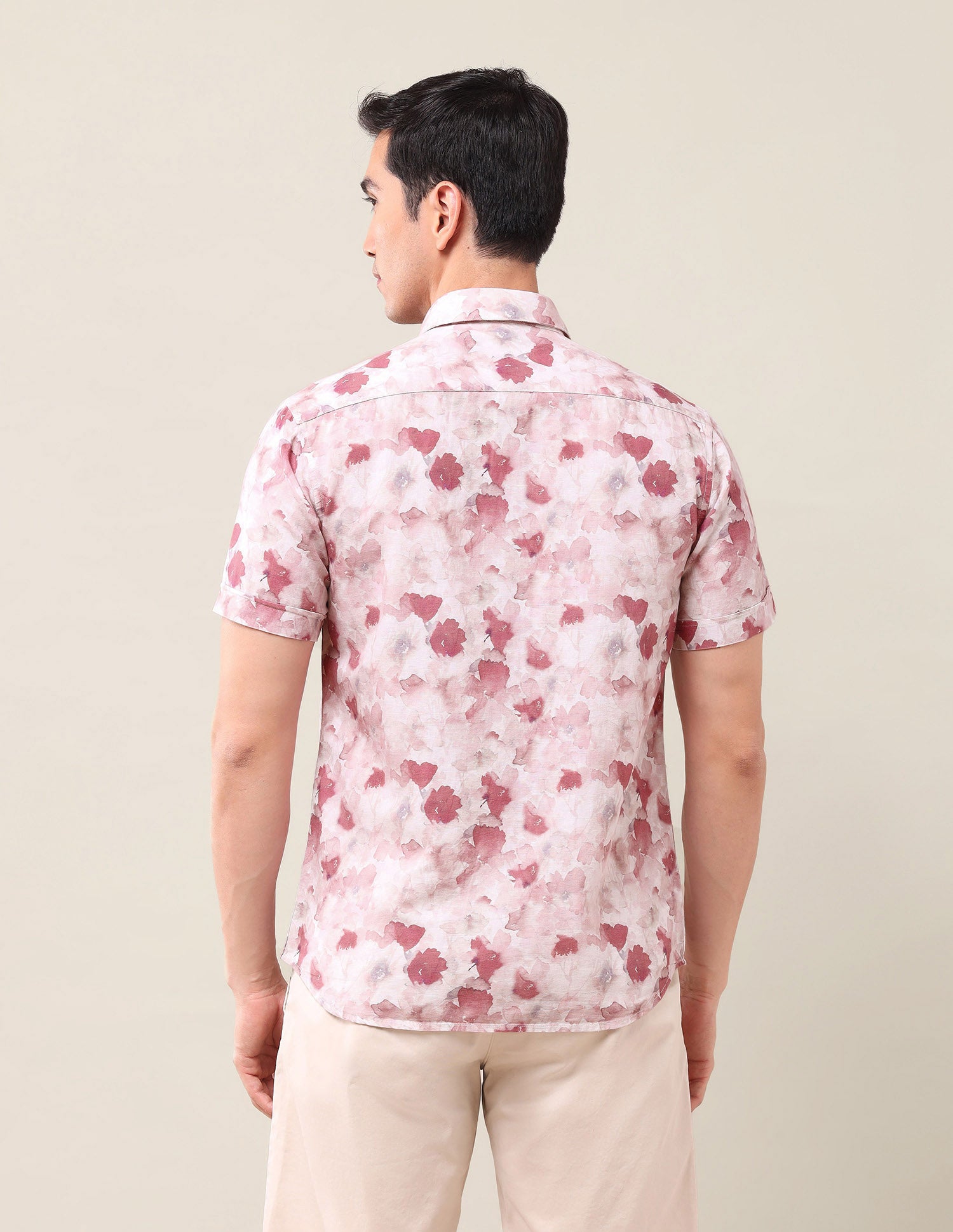 Floral Printed Regular Shirt Pink - U.S. Polo Assn. India | Large