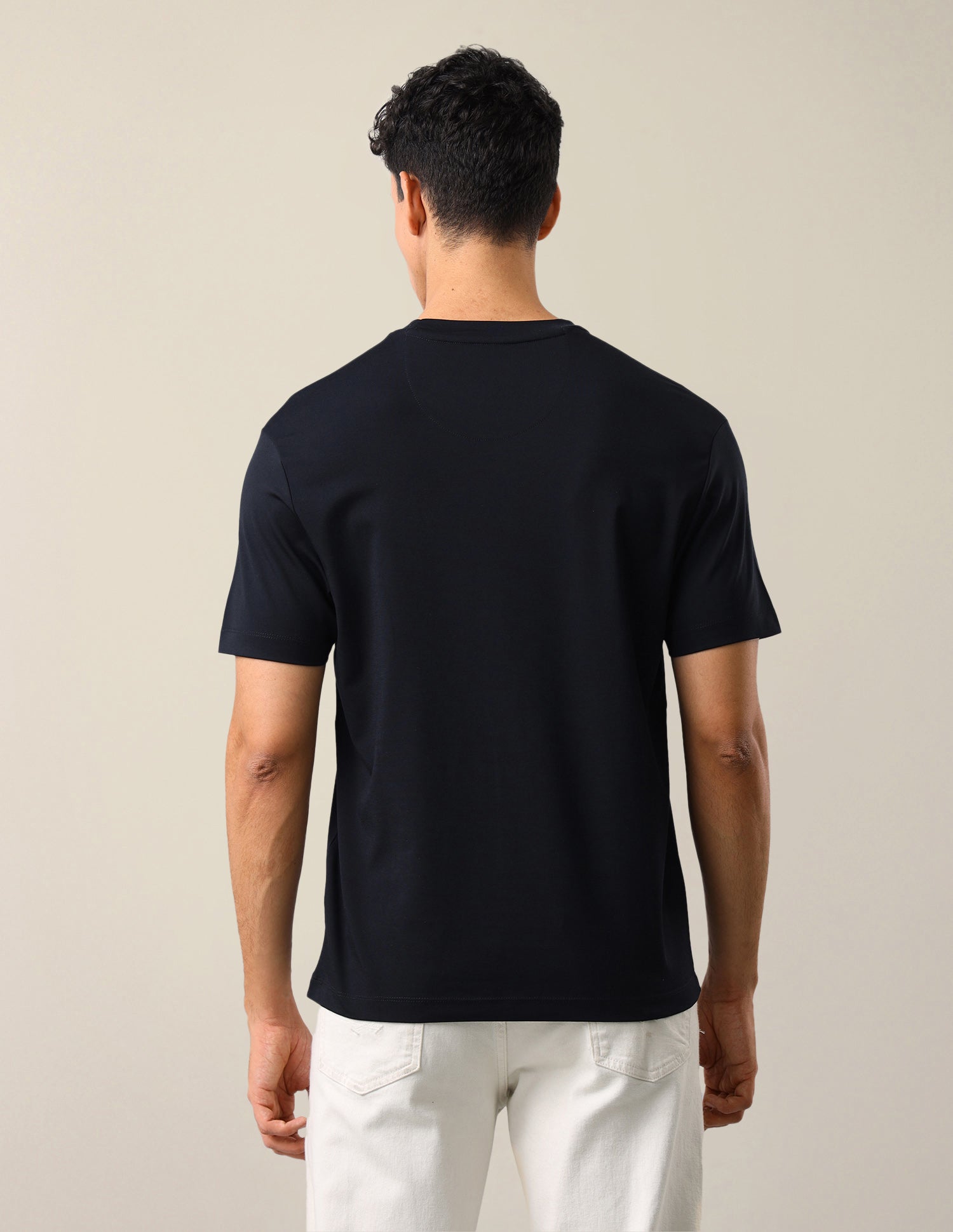 Brand Embossed Slim Fit T-Shirt Navy - U.S. Polo Assn. India | Large