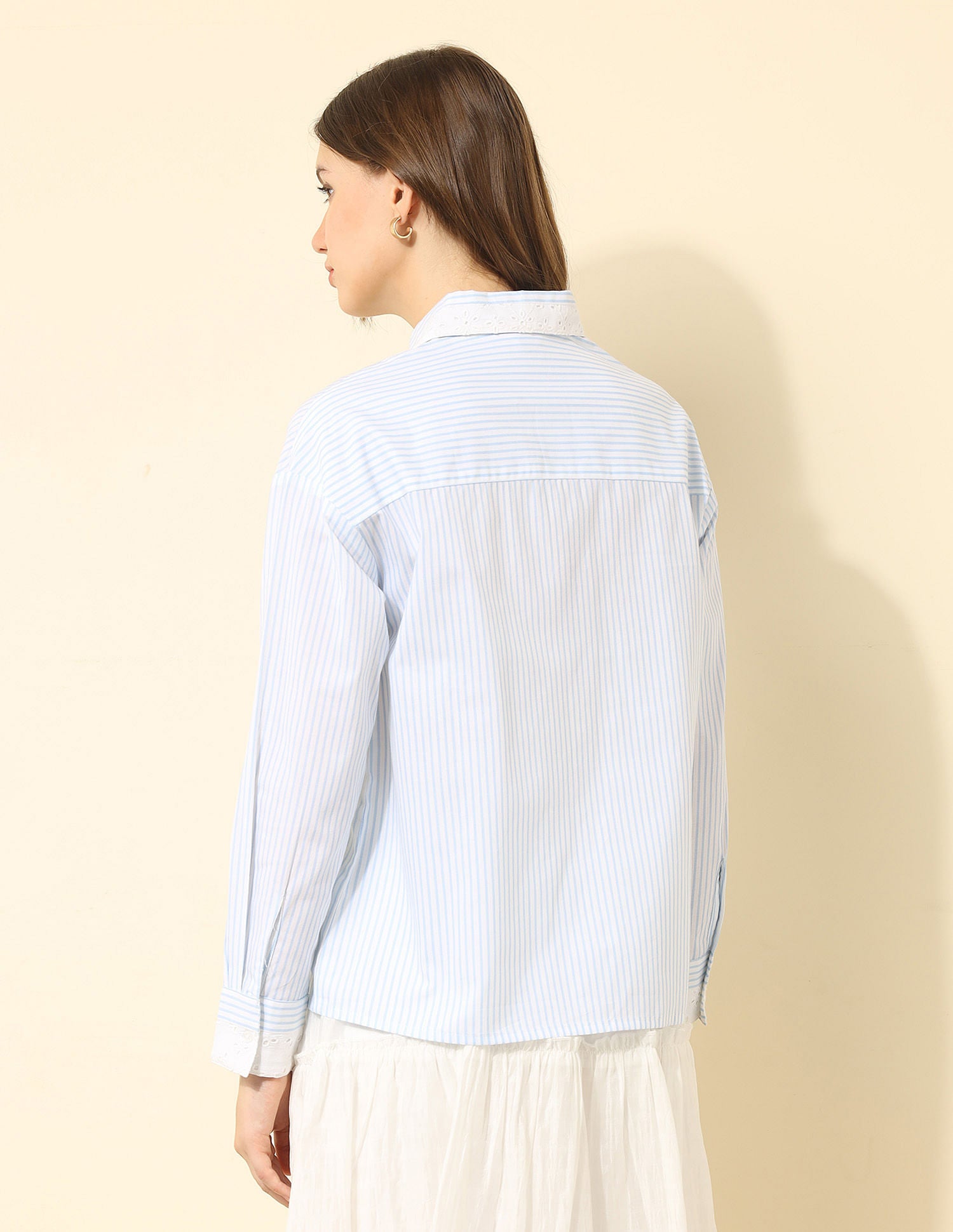 Vertical Striped Regular Fit Shirt Light Blue - U.S. POLO ASSN. | Large