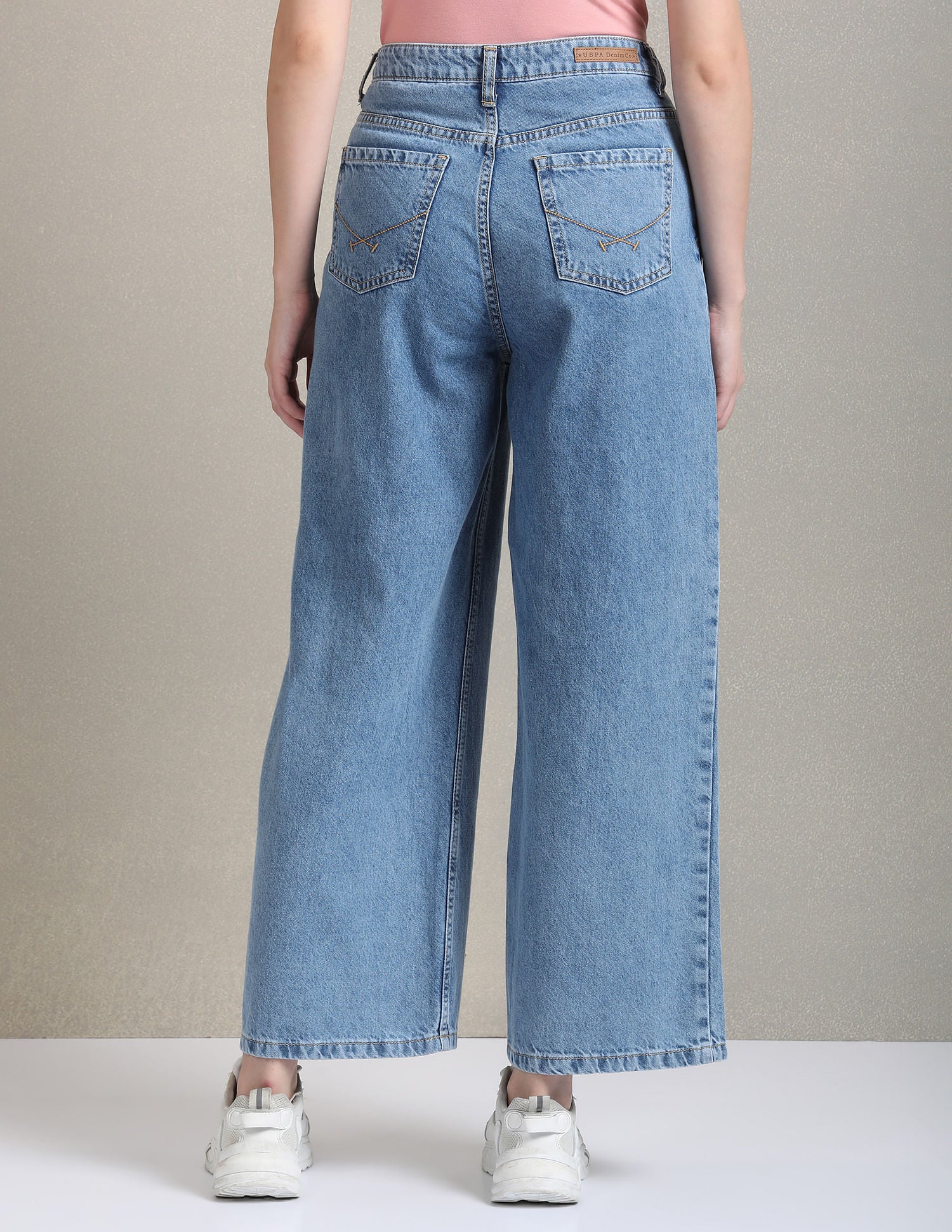 Wide Leg Fit Blue Jeans Blue - U.S. POLO ASSN. | Large