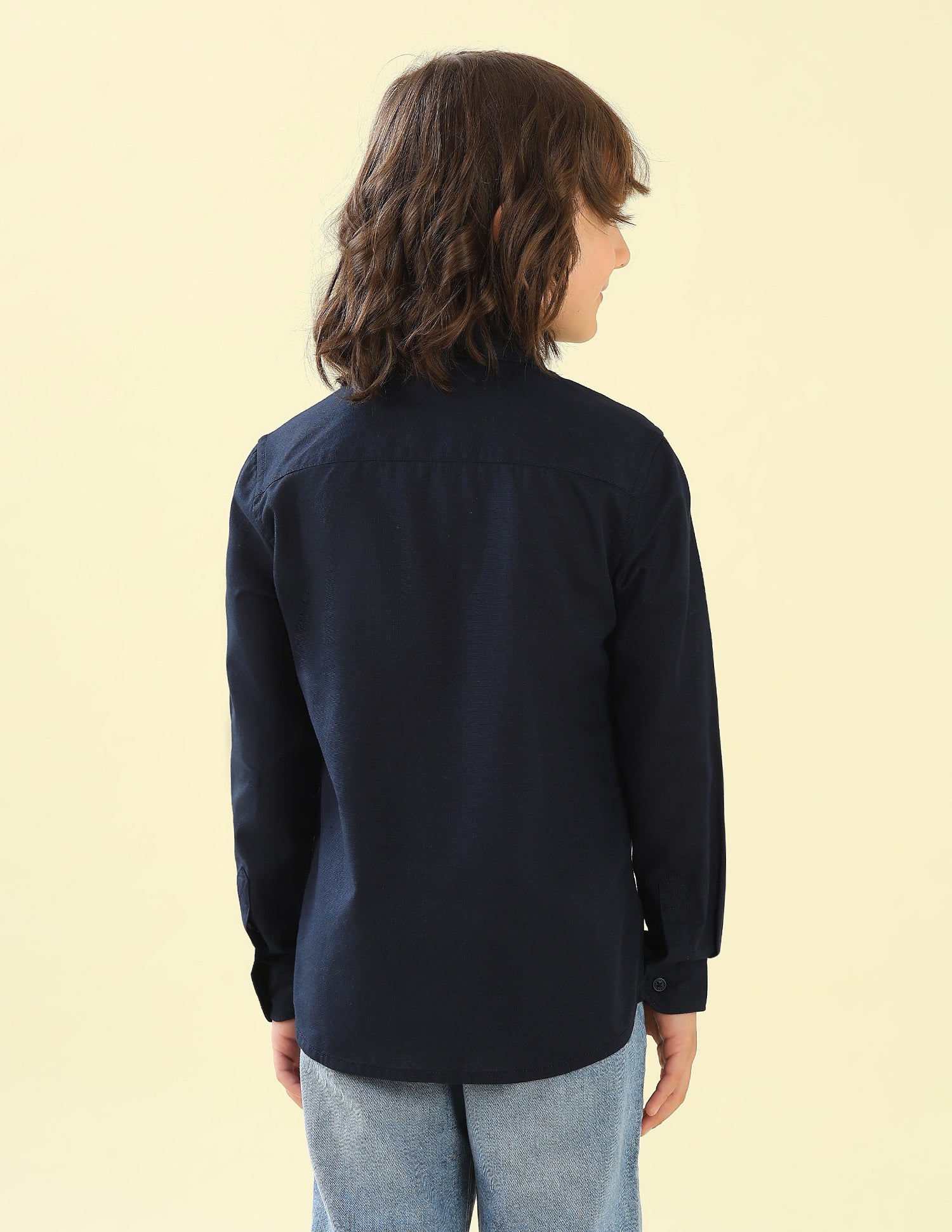 Brand Printed Regular Fit Shirt Navy - U.S. Polo Assn. India | Large