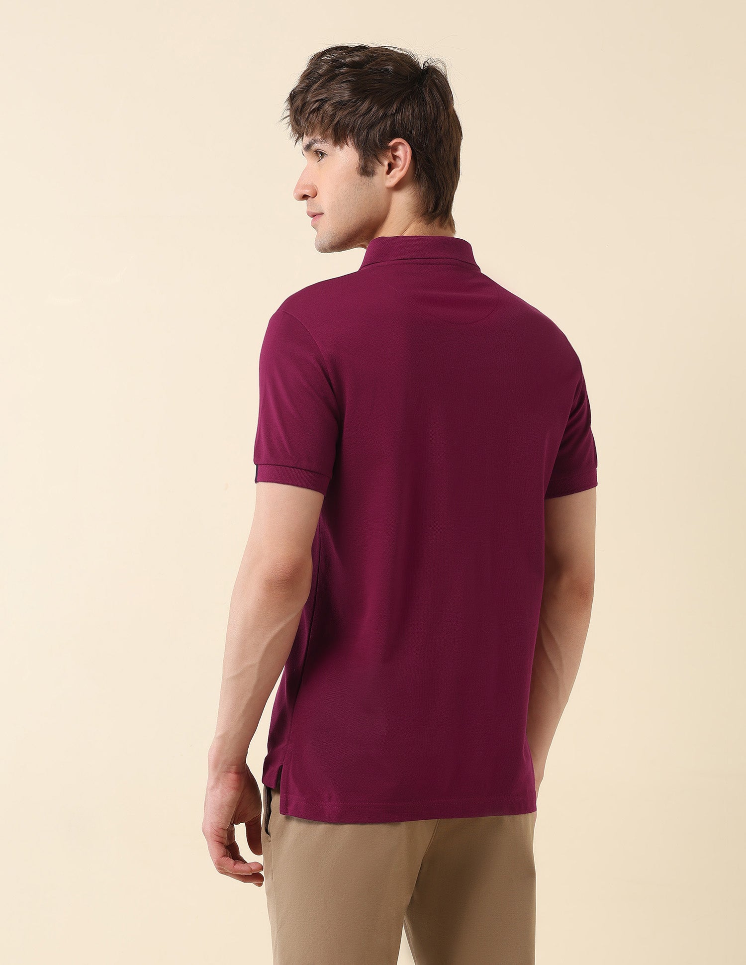 Pure Cotton Slim Fit Classic Polo Shirt Dark Red - U.S. Polo Assn. India | Large
