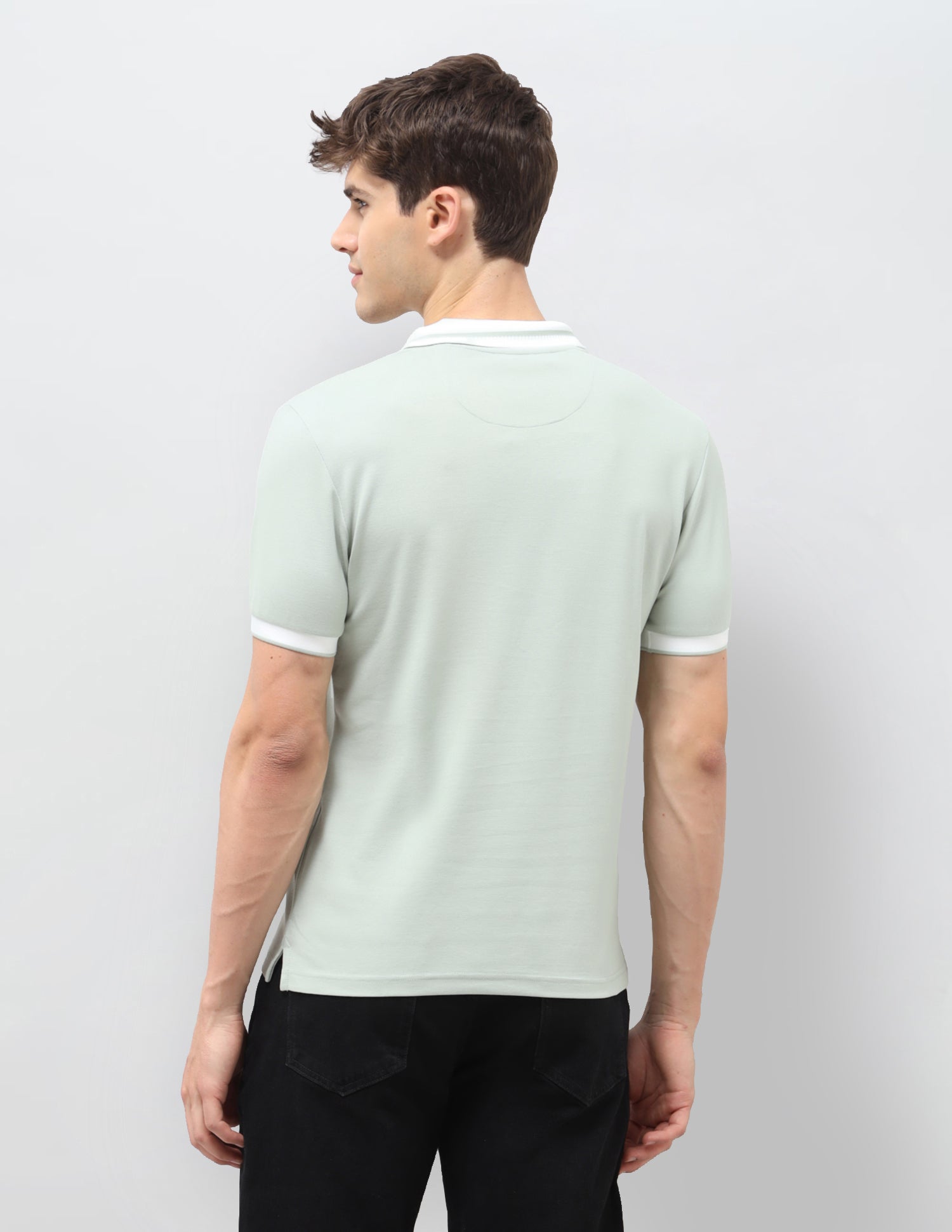 Solid Slim Fit Polo Shirt Green - U.S. Polo Assn. India | Large