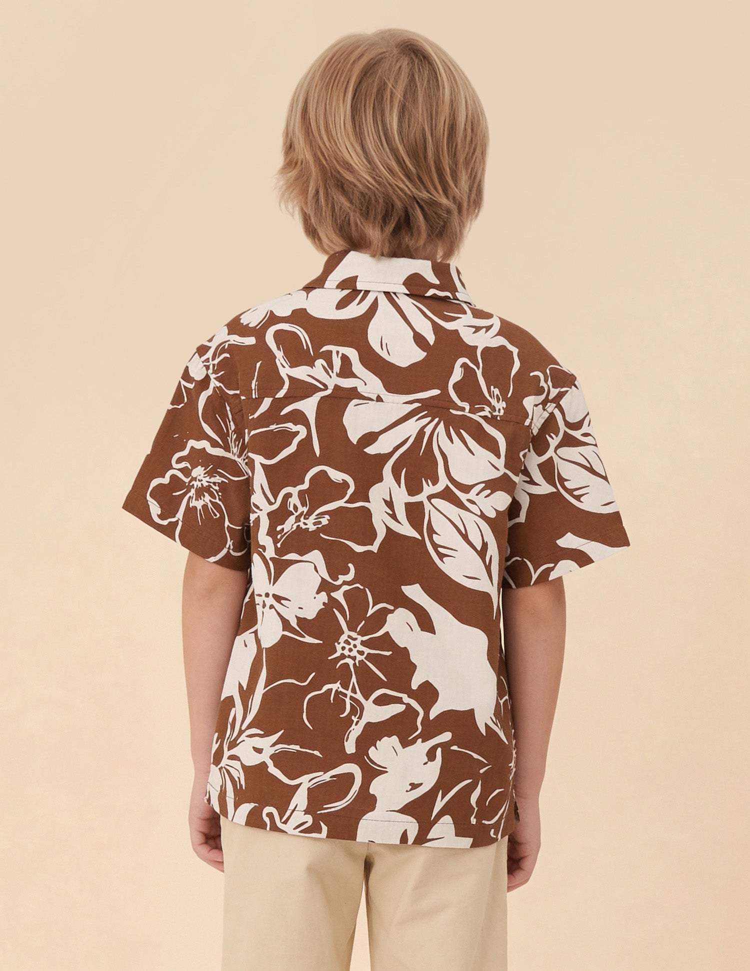 Floral Printed Boxy Fit Shirt Brown - U.S. Polo Assn. India | Large