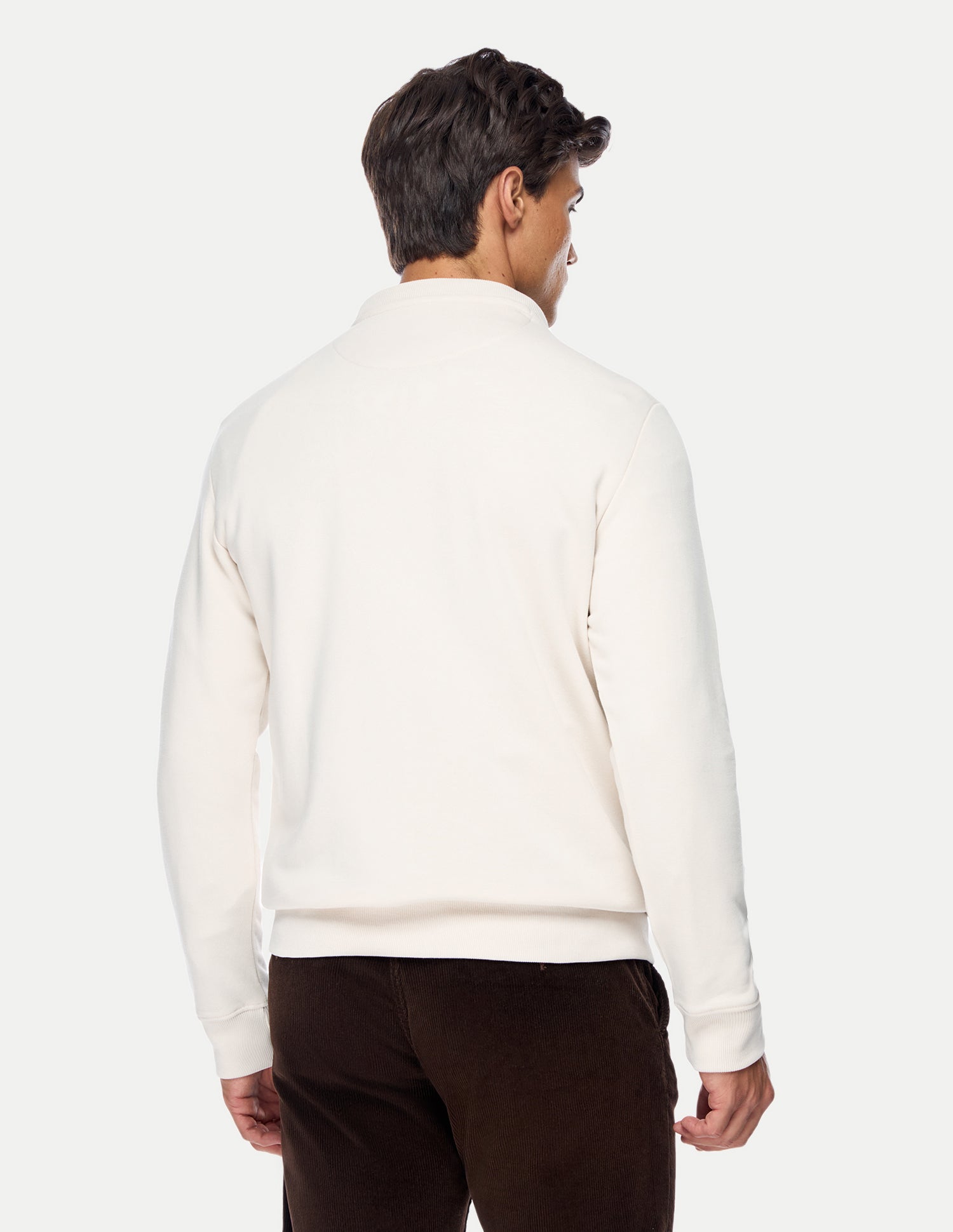 Brand Embroidered Regular Fit Sweatshirt Off White - U.S. Polo Assn. India | Large
