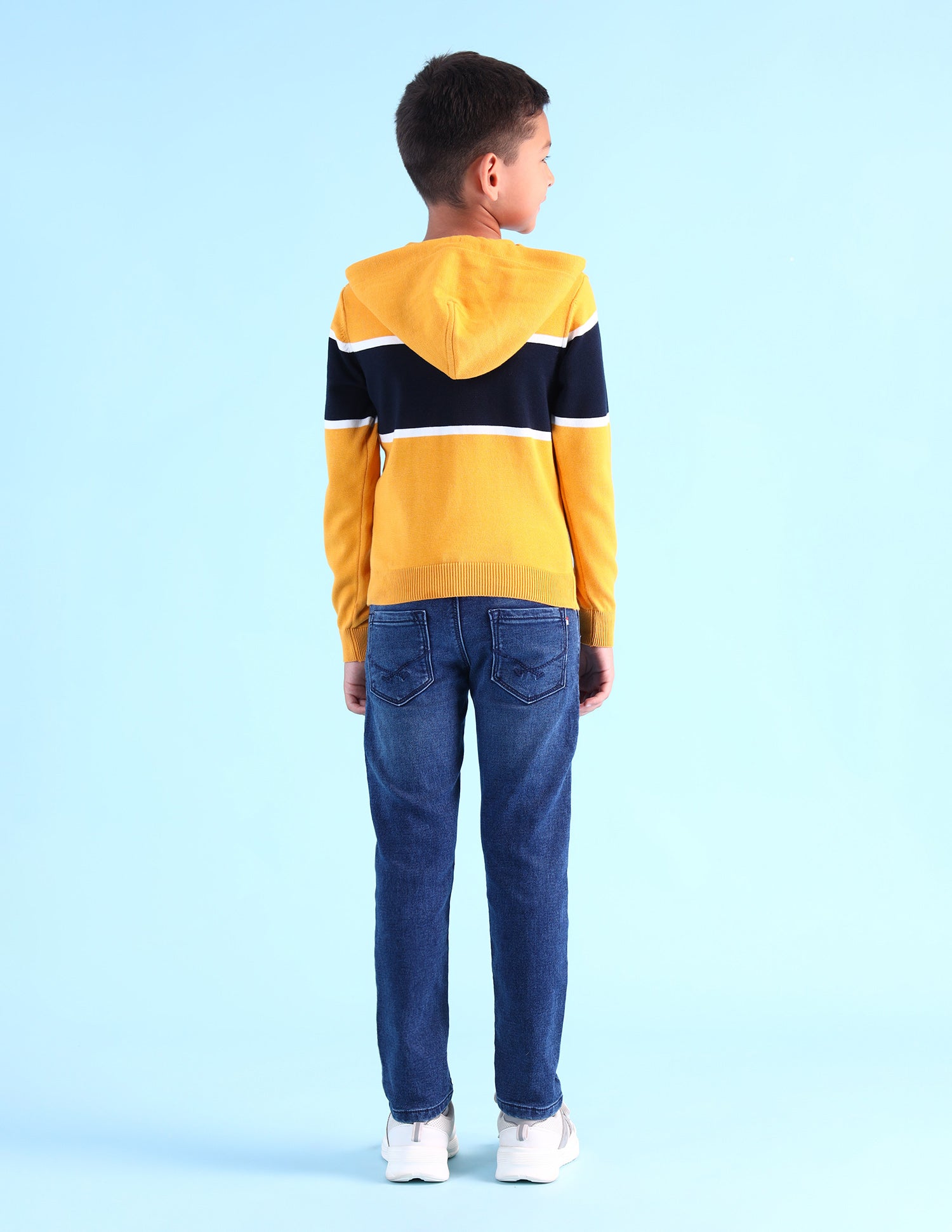 Boys Printed Regular Fit Sweaters Light Orange - U.S. POLO ASSN. | Large