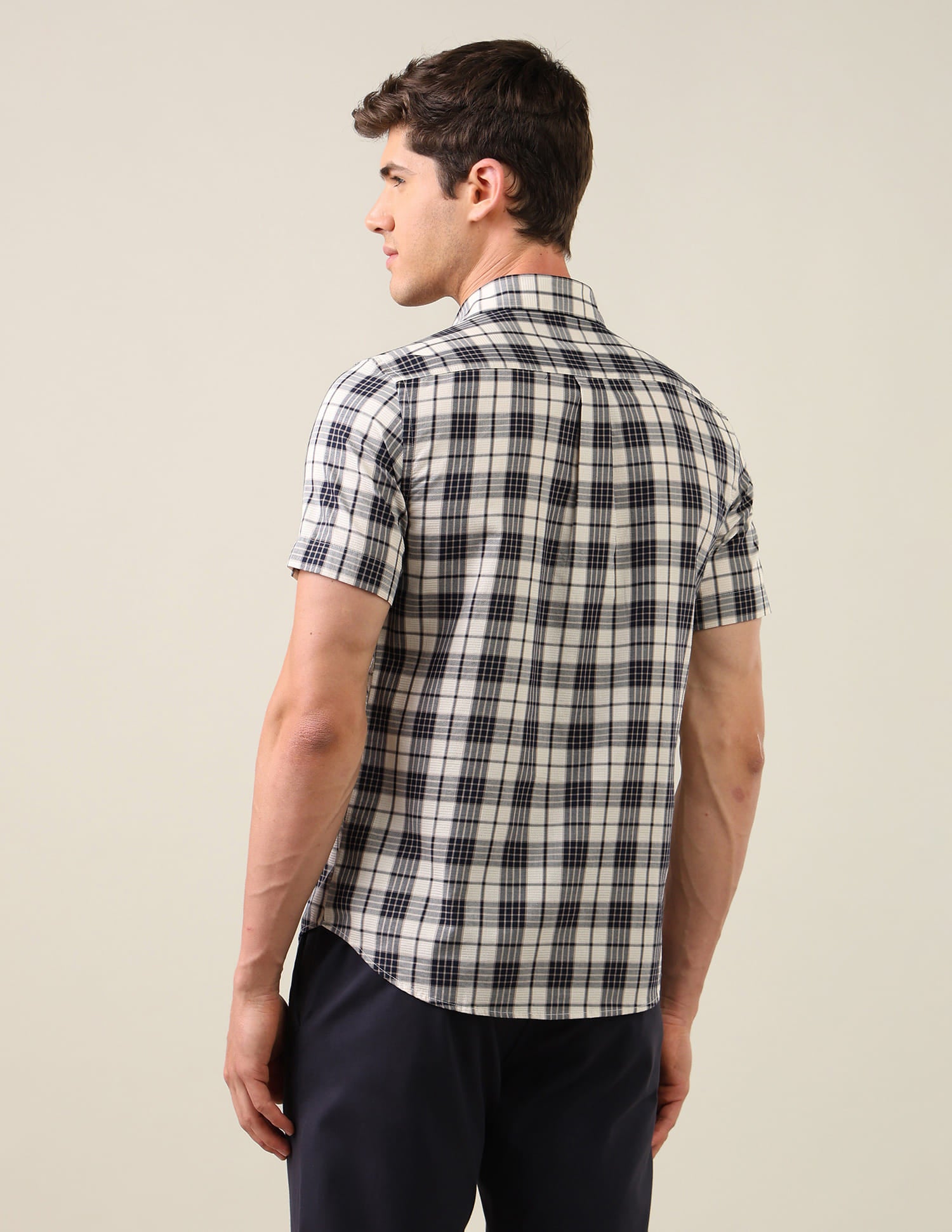 Twill Plaid Checked Shirt Blue - U.S. Polo Assn. India | Large