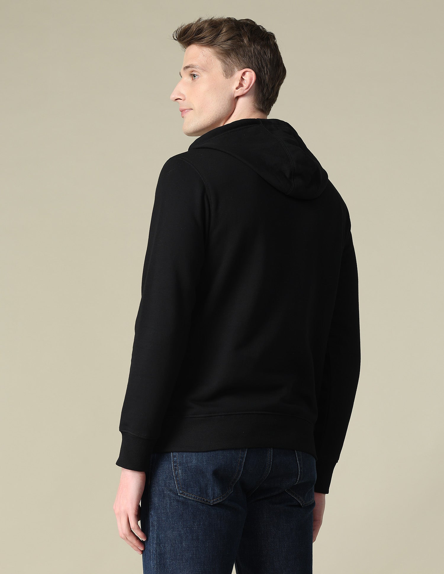 Brand Embroidered Regular Fit Sweatshirt Black - U.S. Polo Assn. India | Large