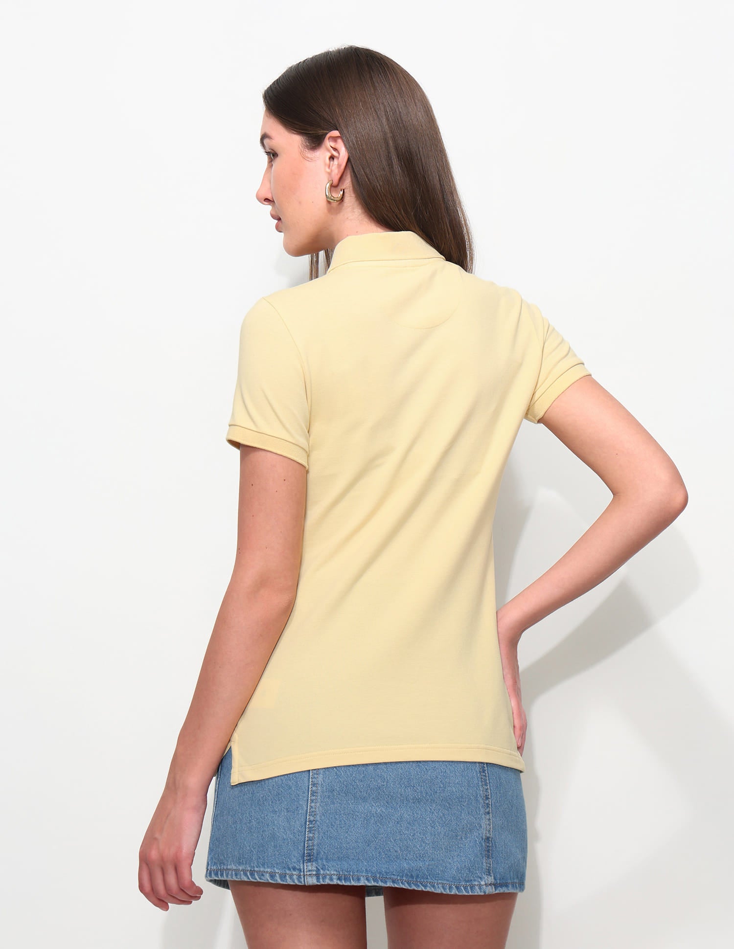 Regular Fit Solid Polo Shirt Yellow - U.S. Polo Assn. India | Large