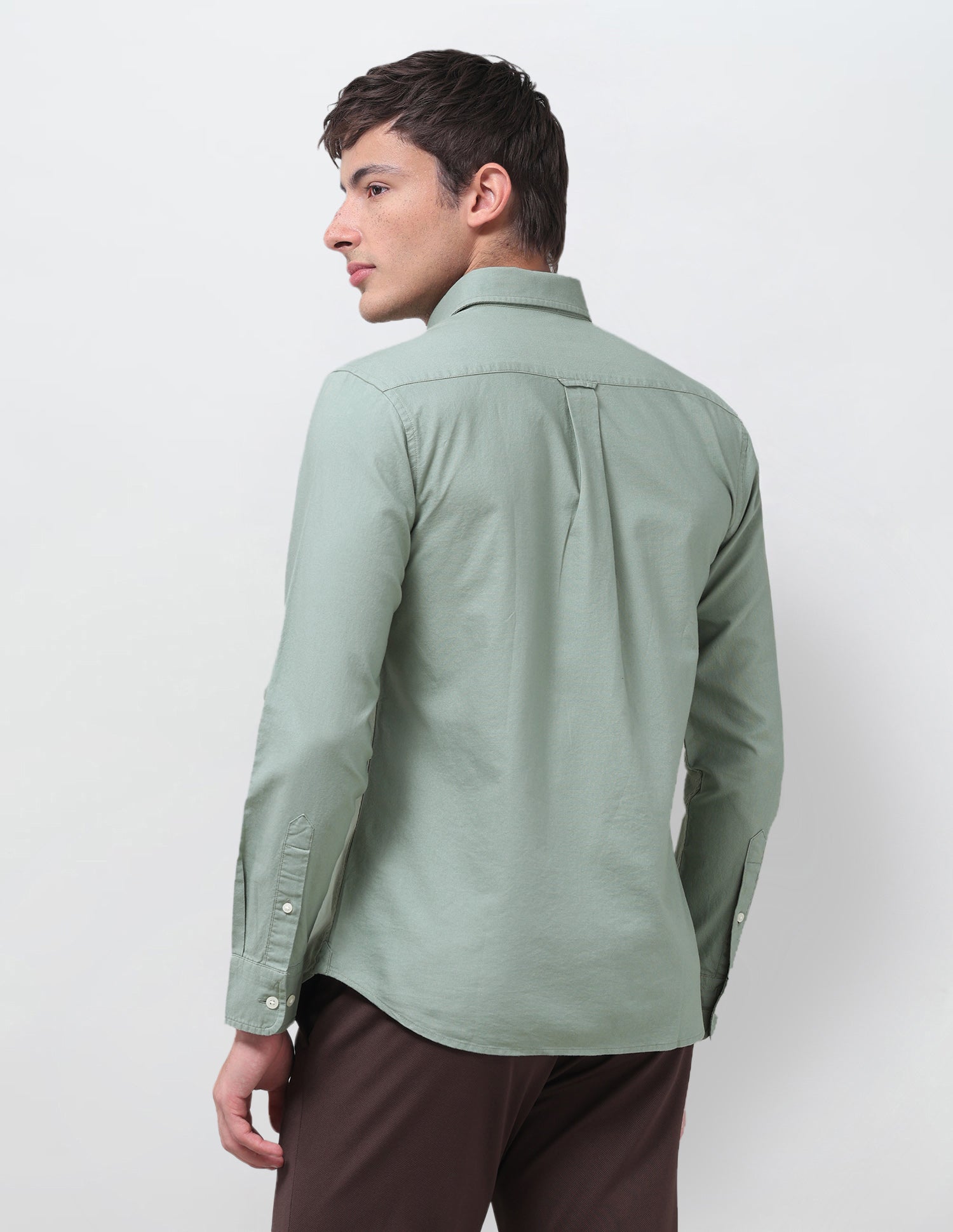 Tailored Fit Oxford Shirt Green - U.S. Polo Assn. India | Large
