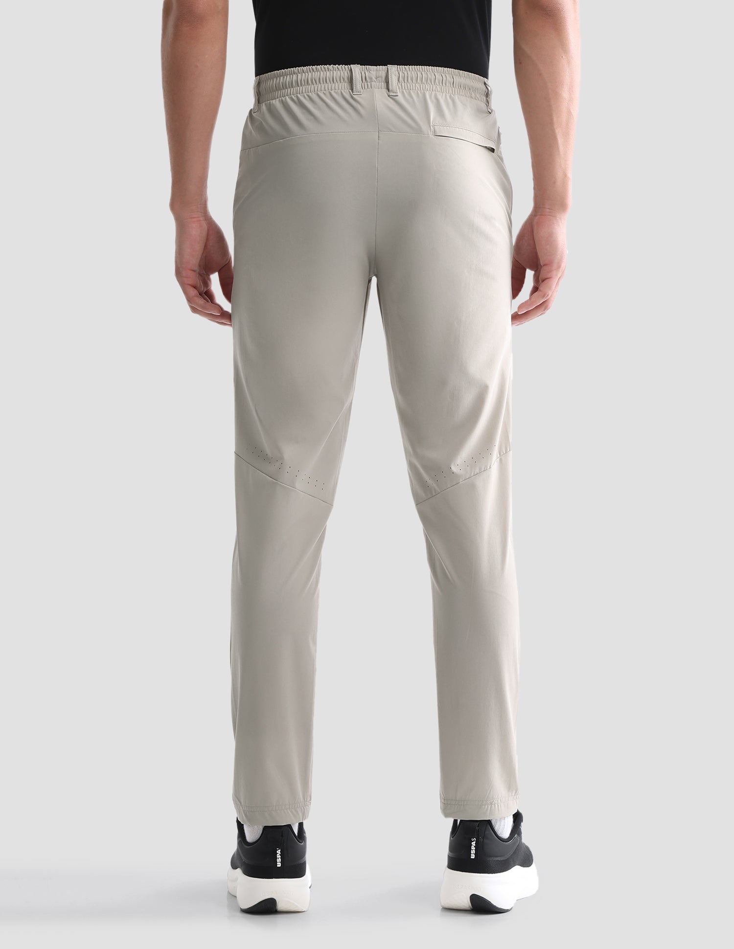 Mid Rise Regular Fit Active Track Pants Beige - U.S. Polo Assn. India | Large