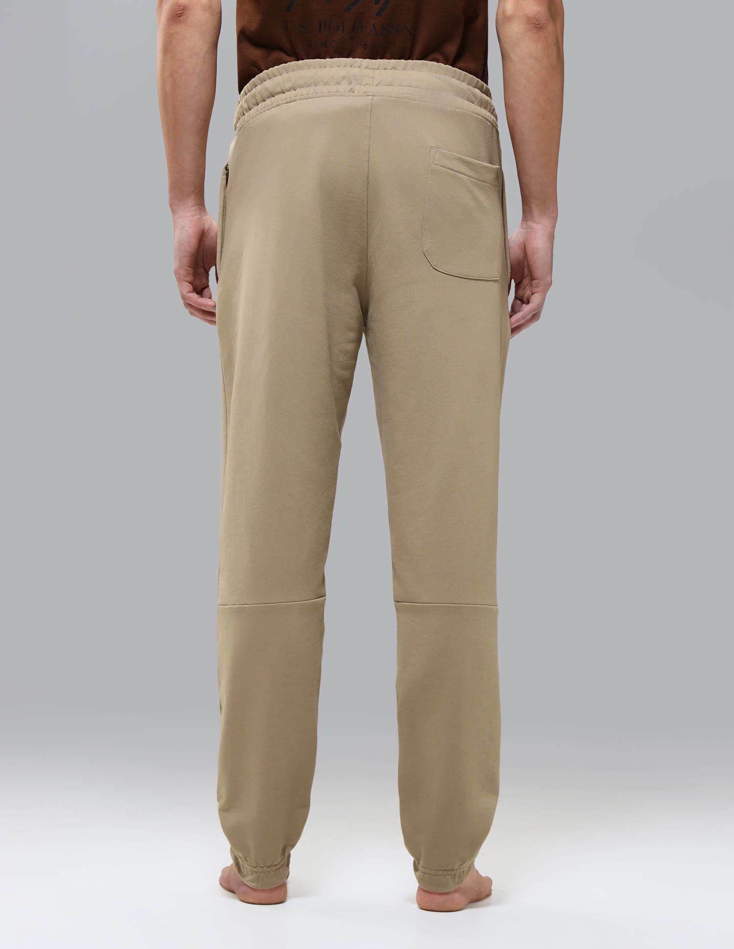 Breathable Relaxed Fit OJ010 Lounge Joggers Beige - U.S. Polo Assn. India | Large