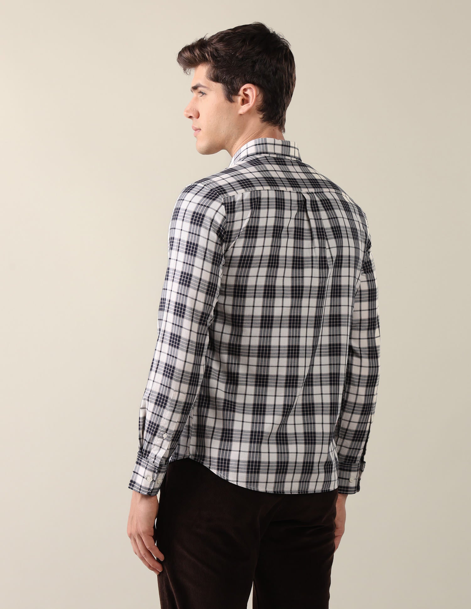 Twill Plaid Checked Shirt Blue - U.S. Polo Assn. India | Large