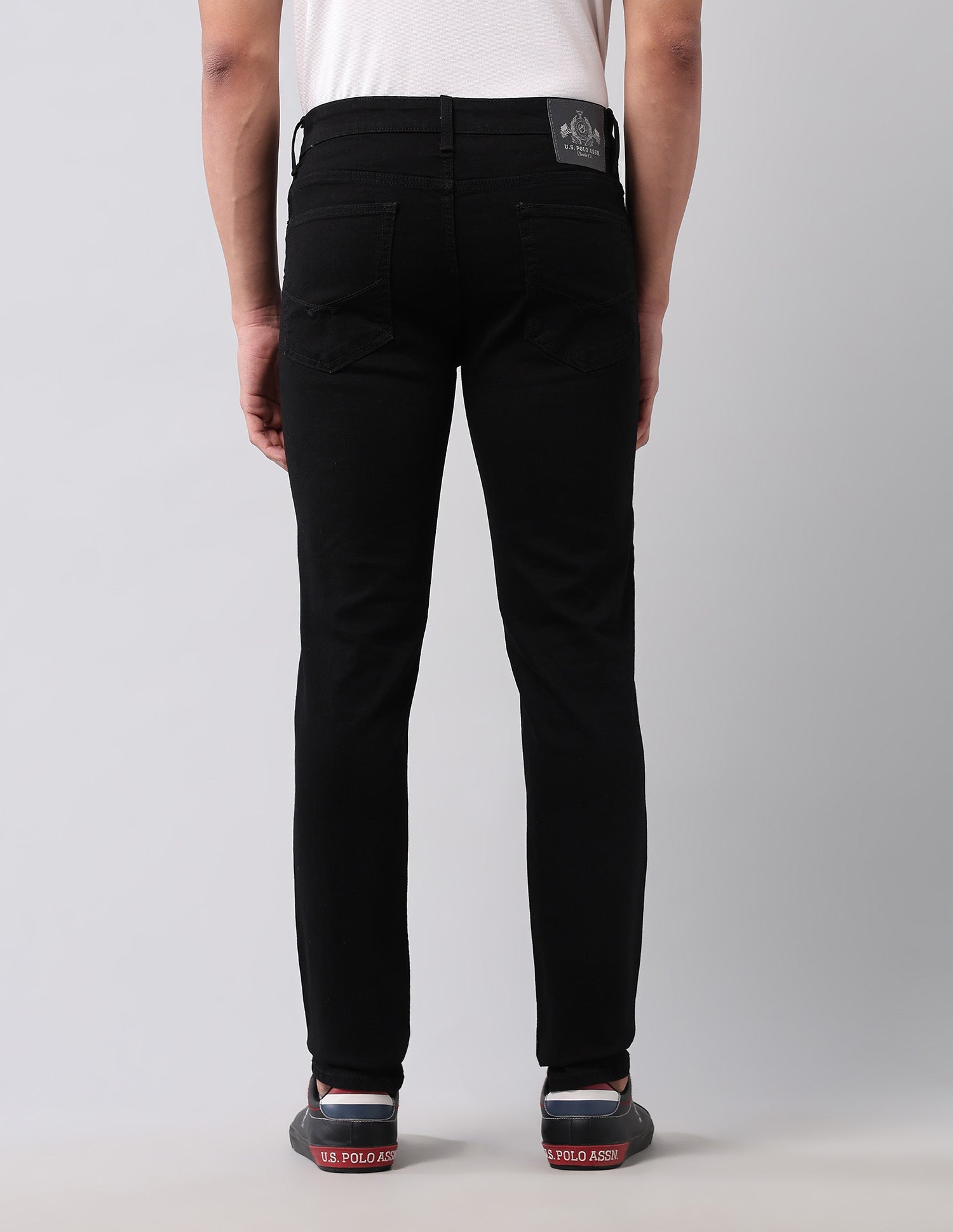 Regallo Skinny Fit Black Jeans Black - U.S. Polo Assn. India | Large