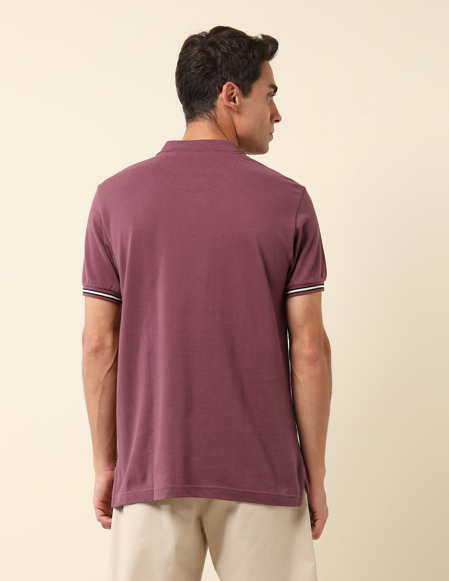 Pure Cotton Slim Fit Polo Shirt Purple - U.S. Polo Assn. India | Large