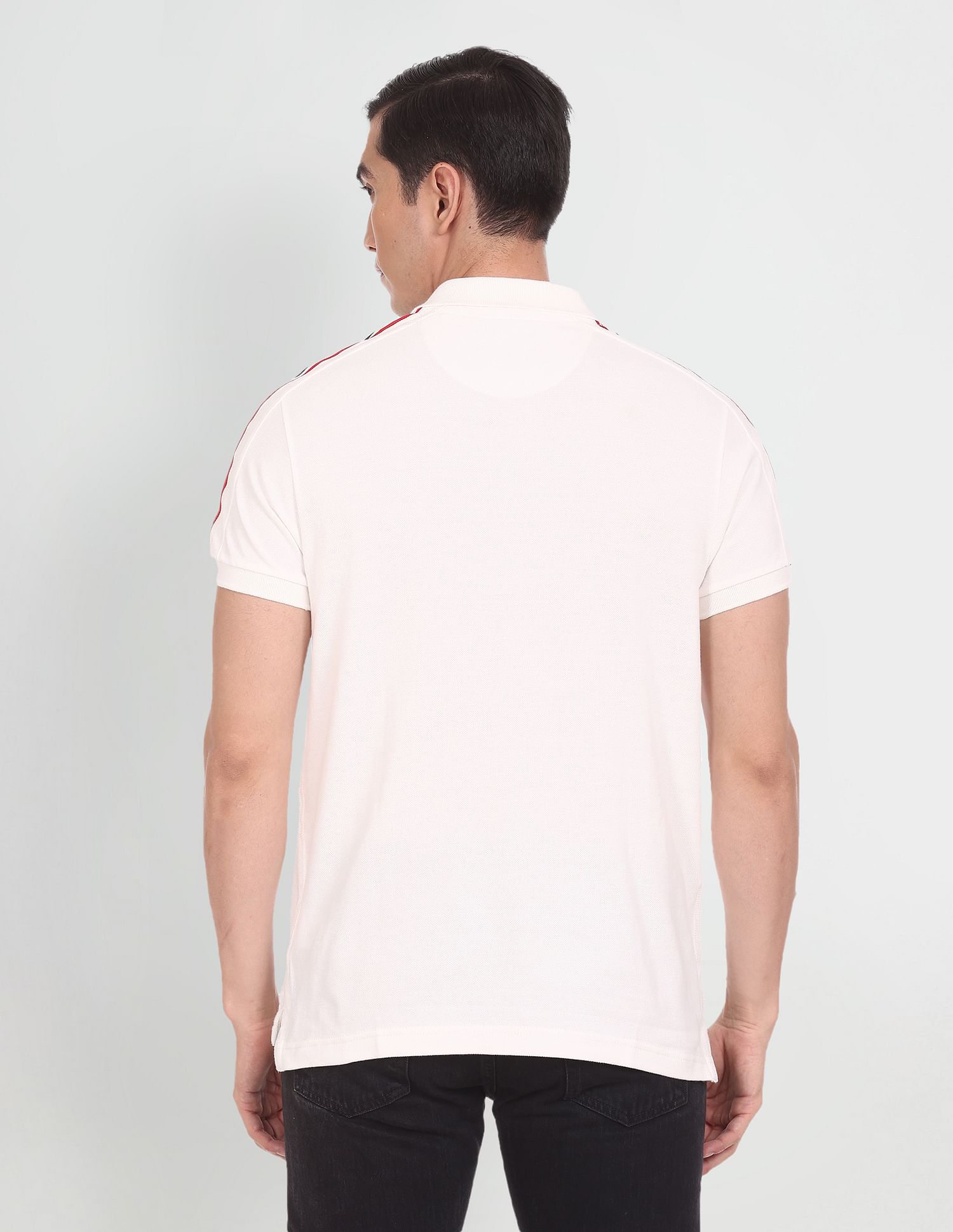 Men White Solid Cotton Polo Shirt White - U.S. Polo Assn. India | Large