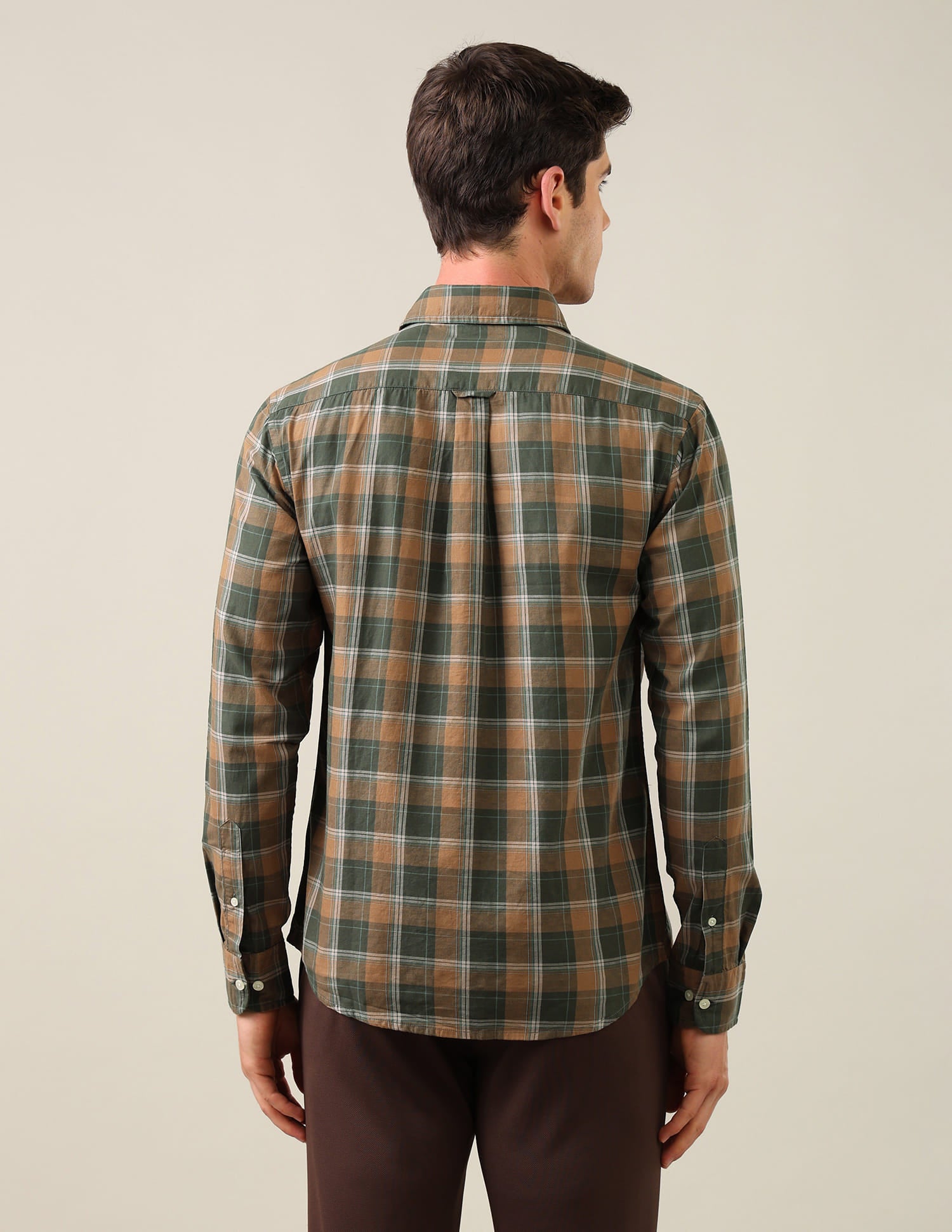Twill Plaid Checked Shirt Green - U.S. Polo Assn. India | Large