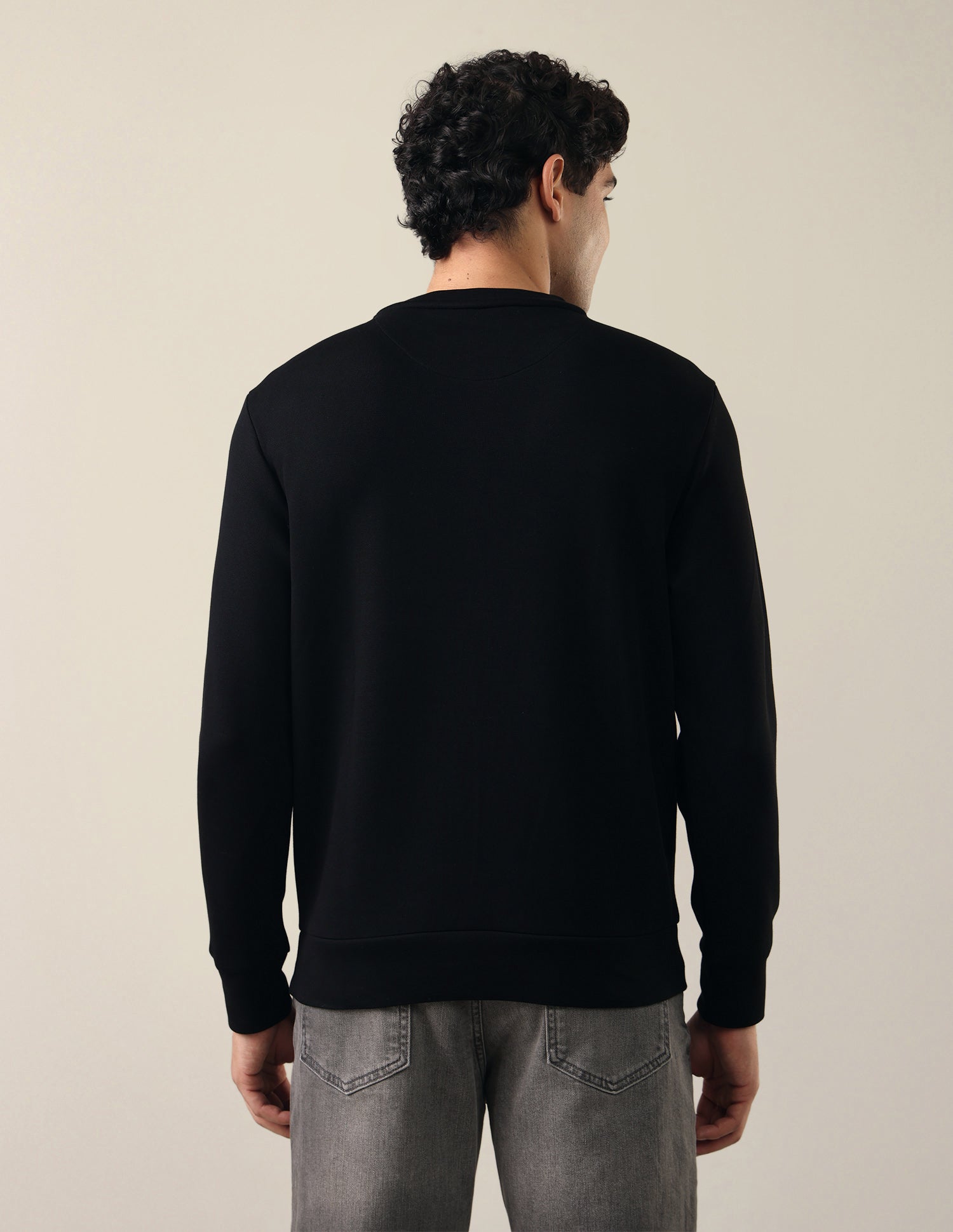 Graphic Brand Applique Regular Fit Sweatshirt Black - U.S. Polo Assn. India | Large
