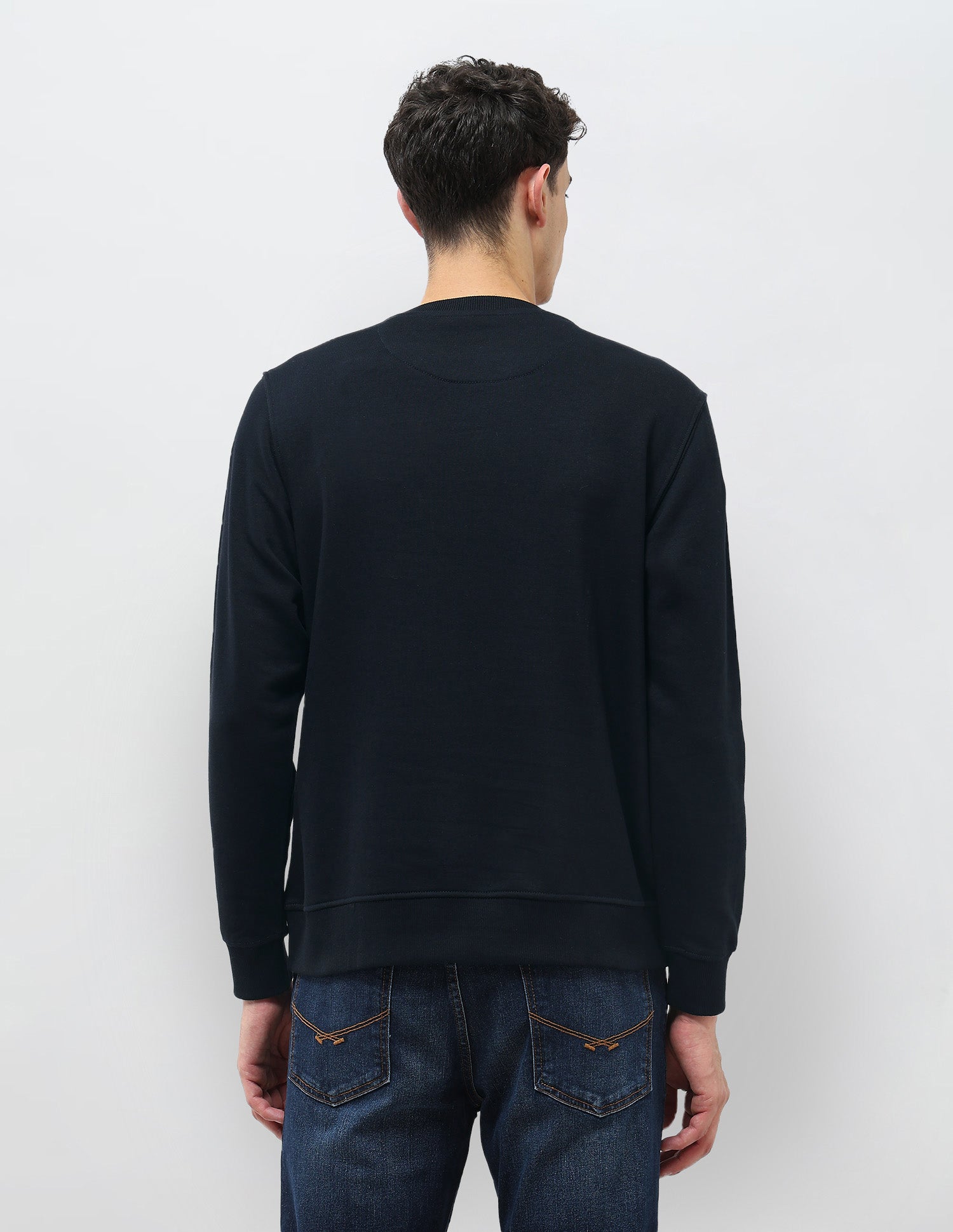 Graphic Brand Printed Regular Fit Sweatshirt Navy - U.S. POLO ASSN. | Large