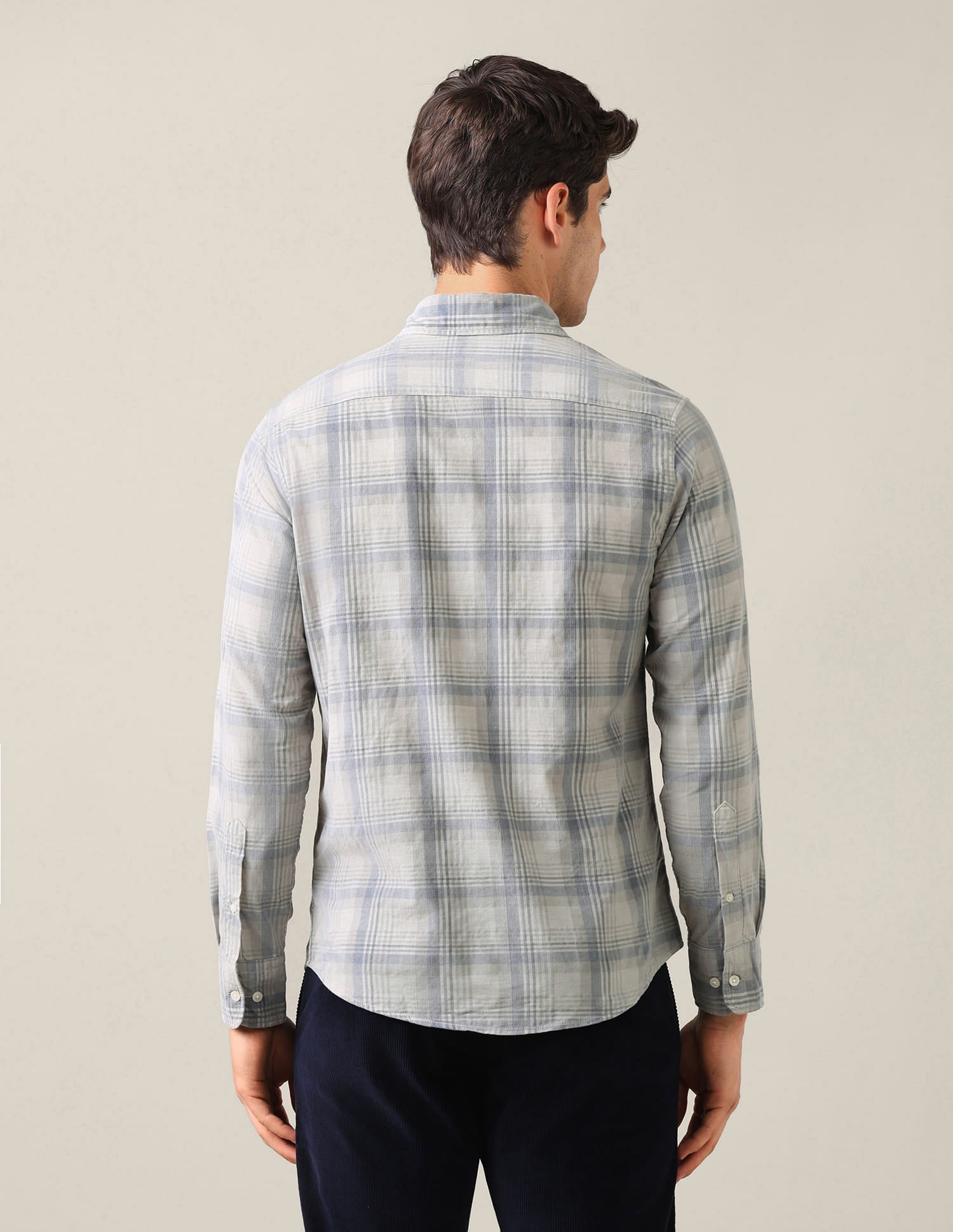 Tailored Fit Corduroy Shirt Grey - U.S. Polo Assn. India | Large