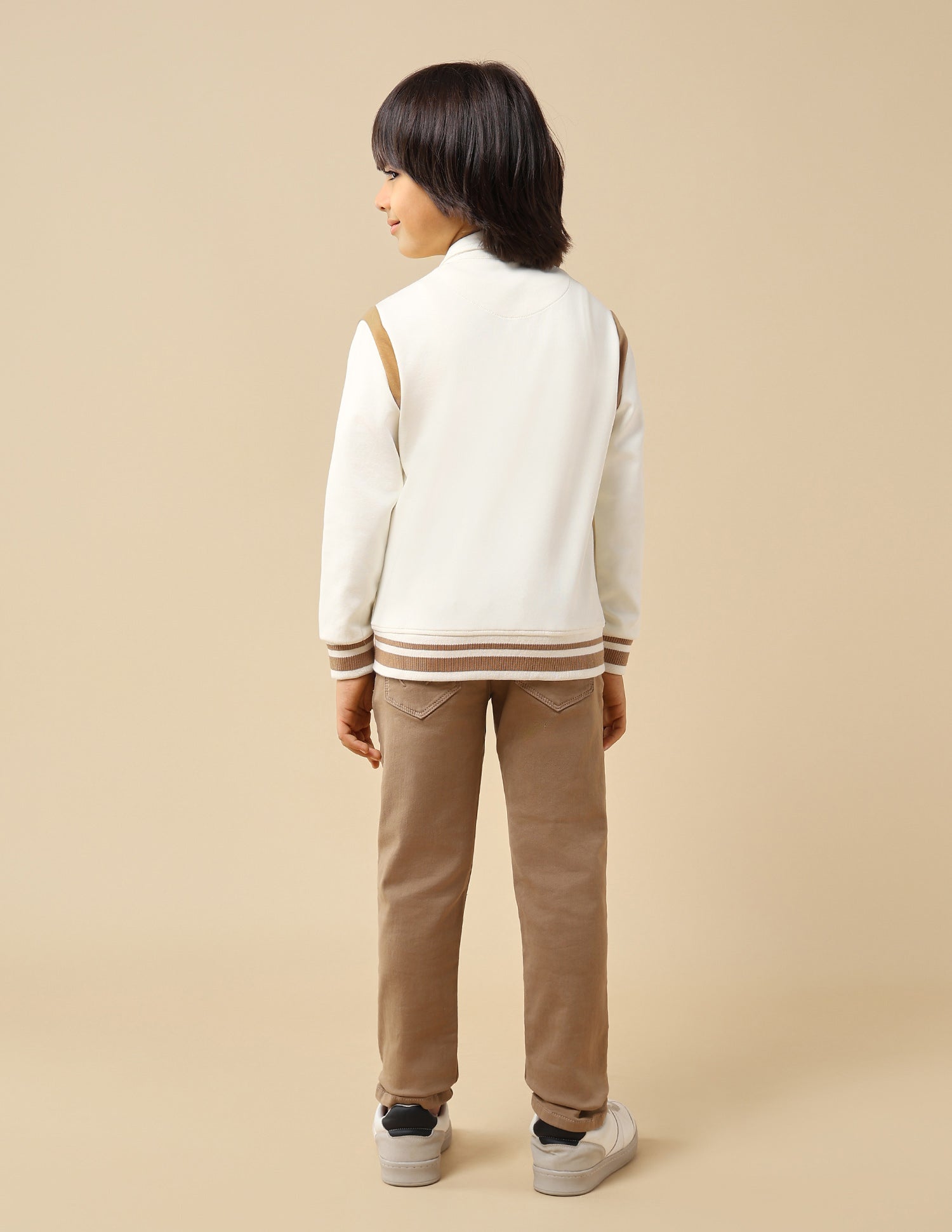 Boys Solid Regular Fit Sweatshirt Off White - U.S. POLO ASSN. | Large