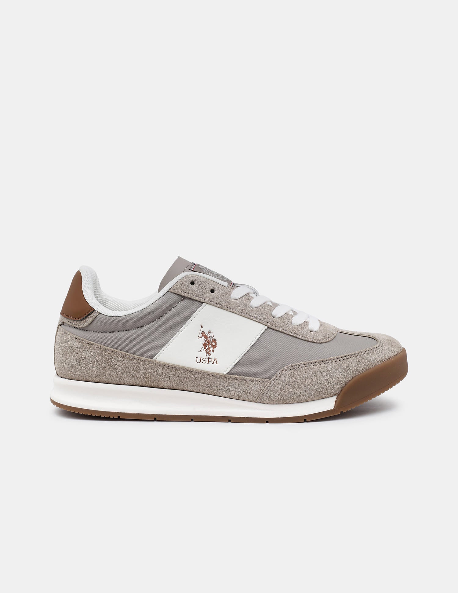 Colour Blocked Lace Ups Gallop Sneakers Beige - U.S. Polo Assn. India | Large