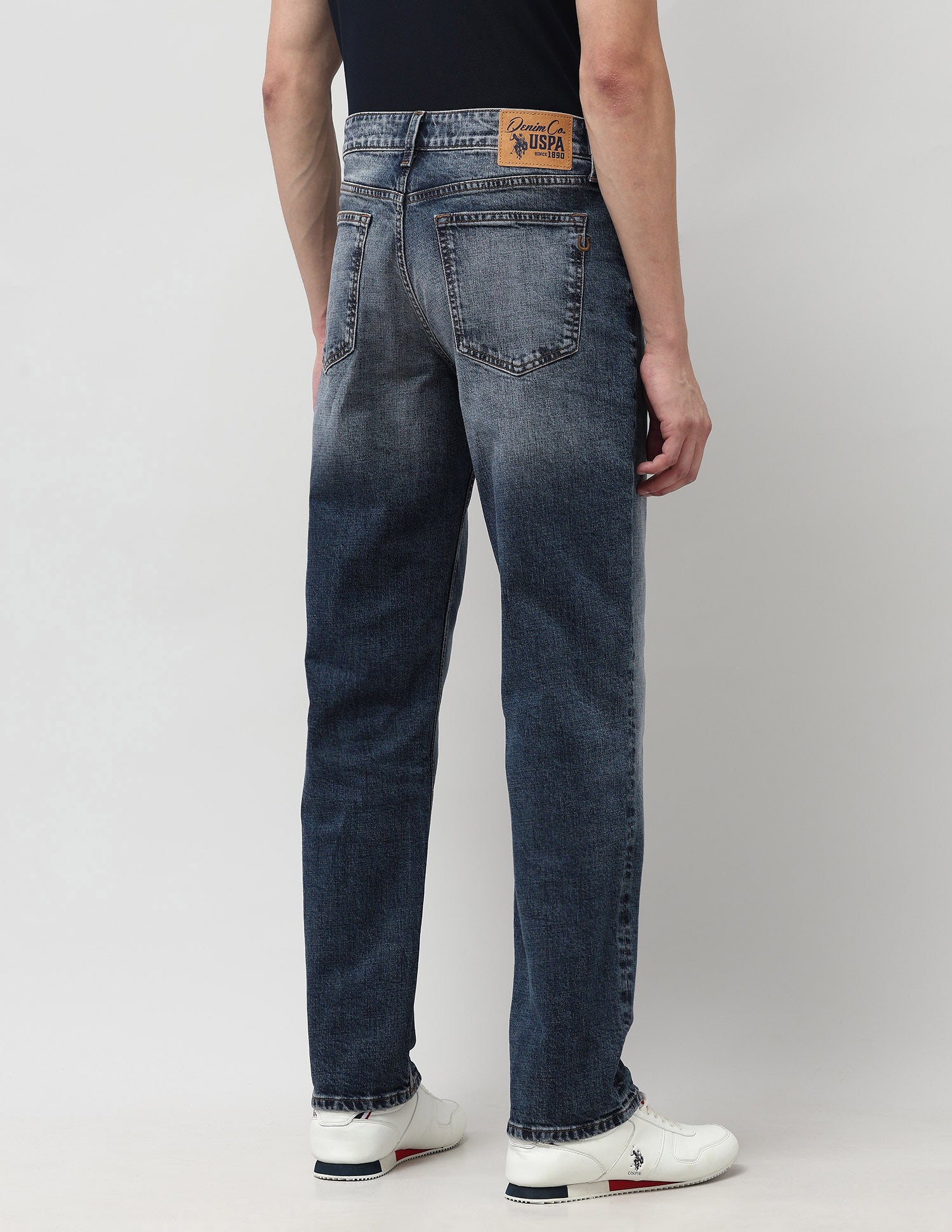 Shawn Relaxed Fit Blue Jeans Rags Wash - U.S. POLO ASSN. | Large