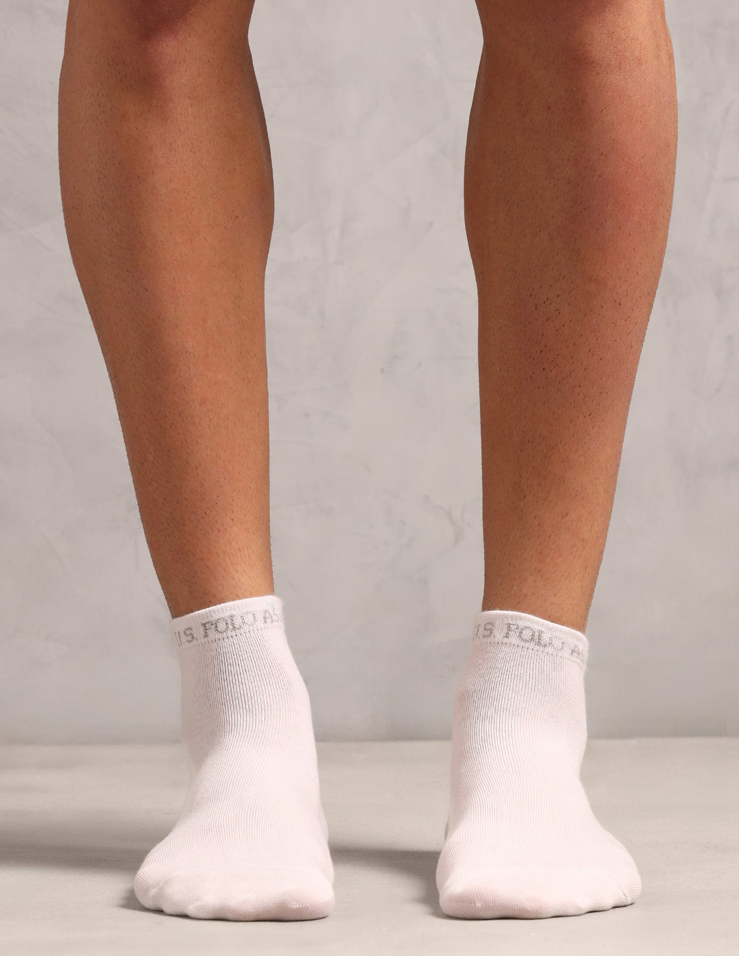 Ankle Length Cotton Stretch ES008 Socks - Pack Of 3 Navy, Delhinium Blue, White - U.S. POLO ASSN. | Large