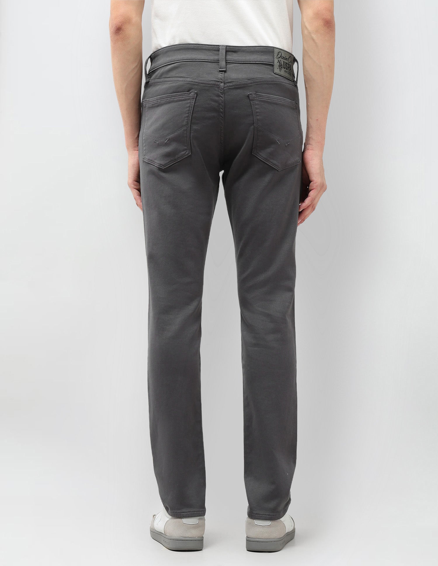 Brandon Slim Tapered Fit Color Denim Jeans Dark Grey - U.S. POLO ASSN. | Large