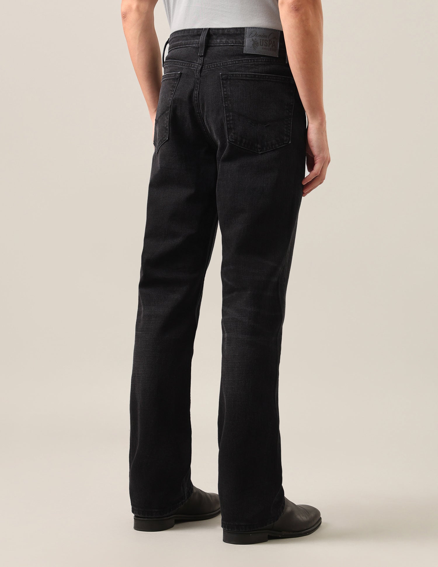 Connor Bootcut Fit Black Jeans Washed Black - U.S. Polo Assn. India | Large