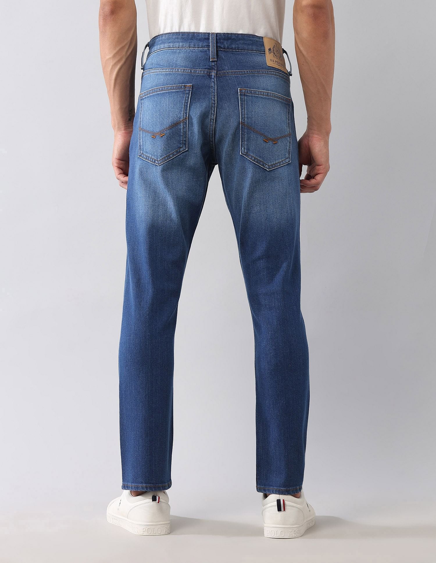 Henry Skinny Cropped Fit Blue Jeans Blue - U.S. POLO ASSN. | Large