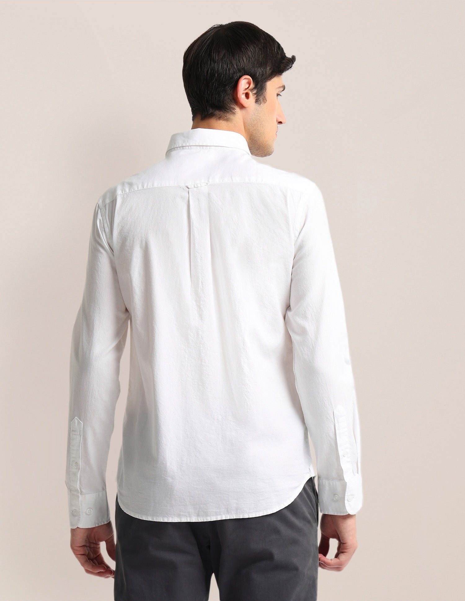 Premium Cotton Tailored Fit Shirt White - U.S. Polo Assn. India | Large