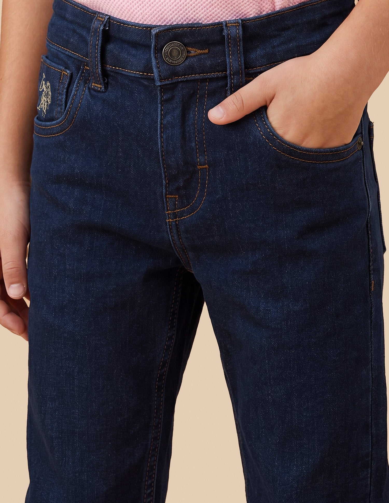Slim Fit Rinsed Jeans Dark Blue - U.S. Polo Assn. India | Large