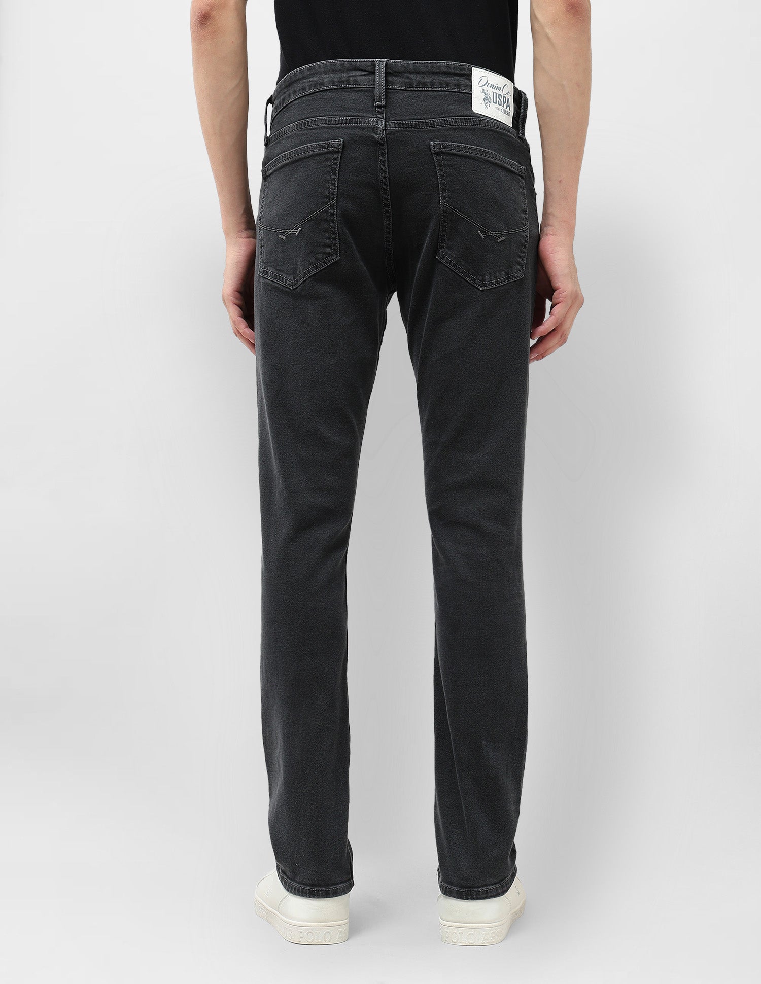 Brandon Slim Tapered Fit Mid Rise Jeans Mid Grey - U.S. POLO ASSN. | Large