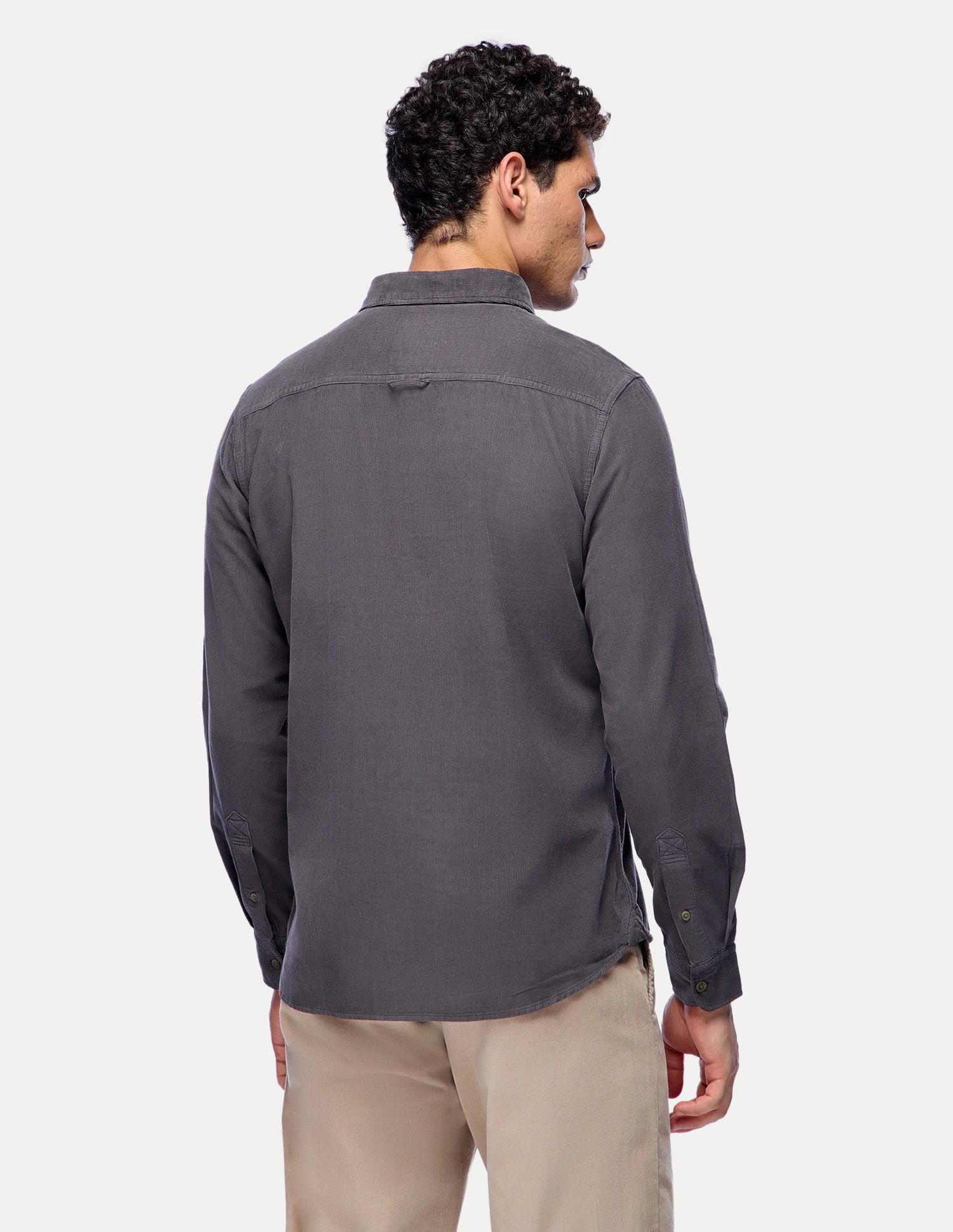 Solid Corduroy Shirt Dark Grey - U.S. Polo Assn. India | Large