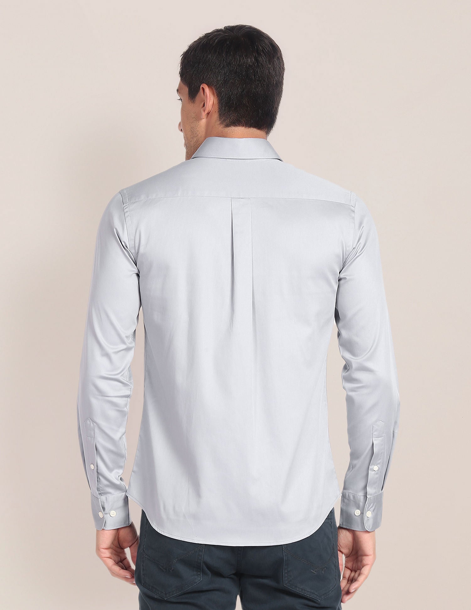 Cutaway Collar Solid Shirt Grey - U.S. POLO ASSN. | Large