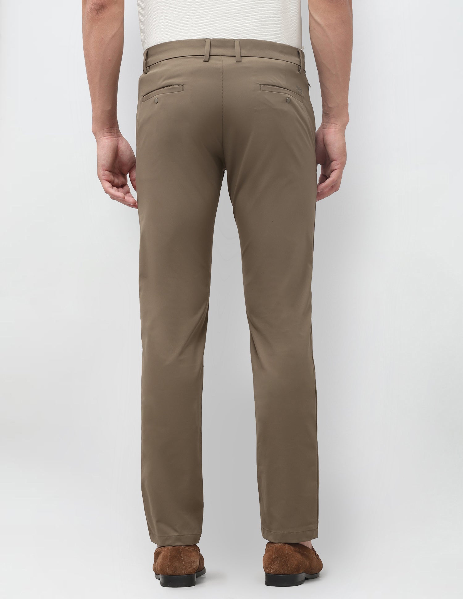 Denver Slim Fit Mid Rise Trousers Brown - U.S. Polo Assn. India | Large