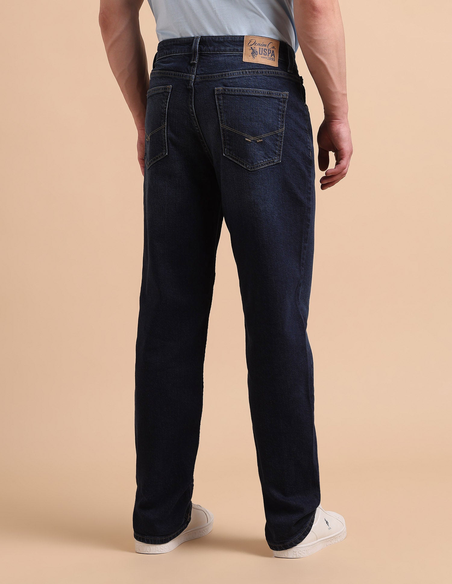 Shawn Relaxed Fit Blue Jeans Dark Blue - U.S. POLO ASSN. | Large