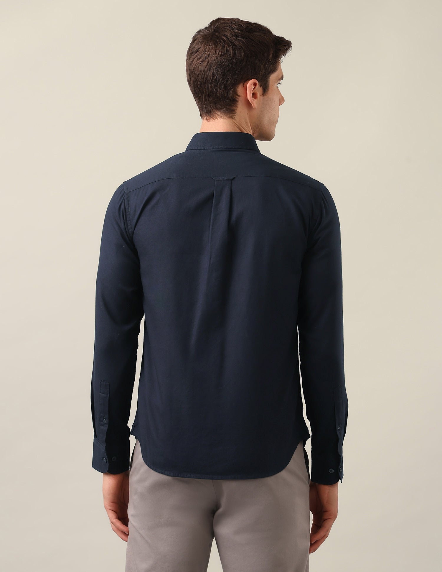Tailored Fit Solid Shirt Navy - U.S. Polo Assn. India | Large