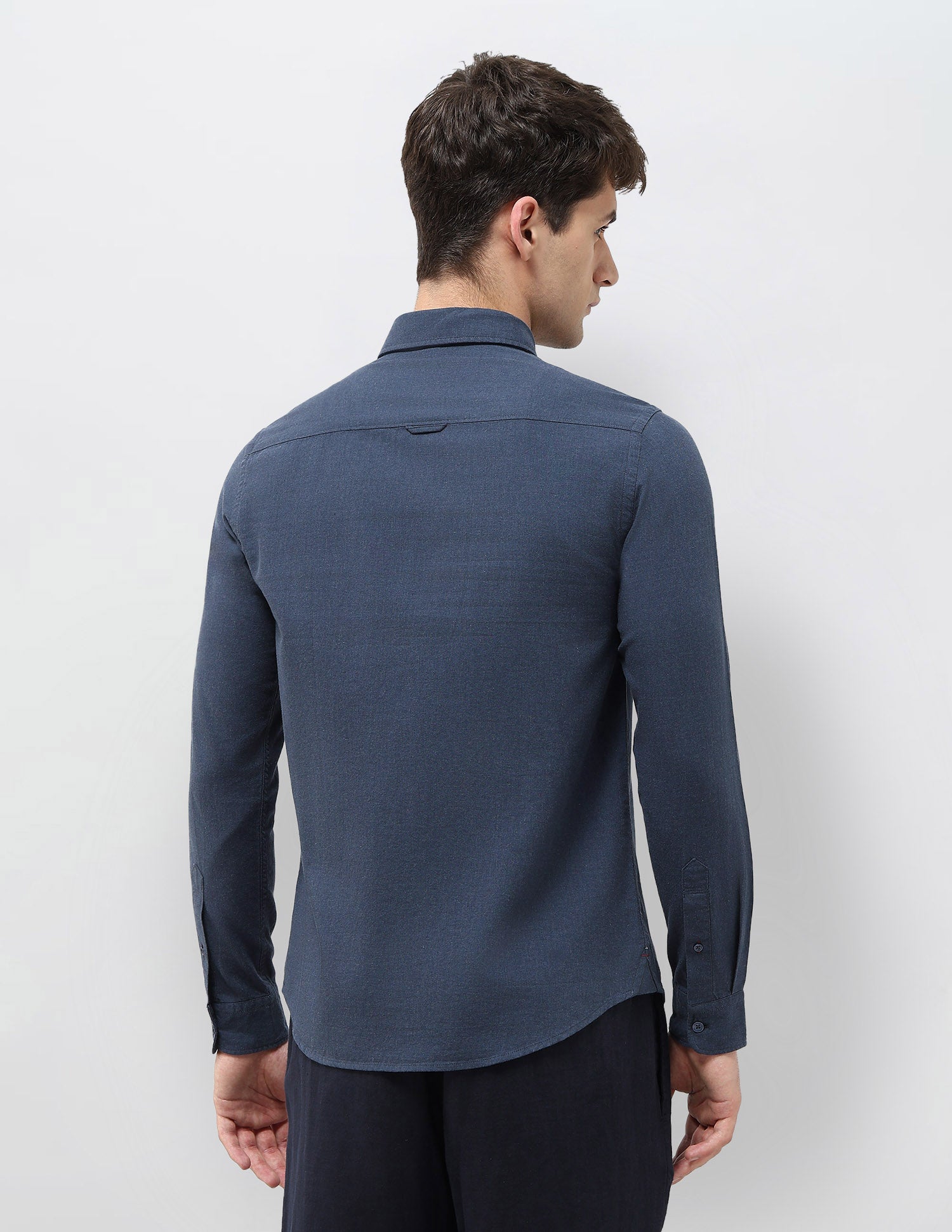 Solid Regular Fit Shirt Dark Blue - U.S. POLO ASSN. | Large