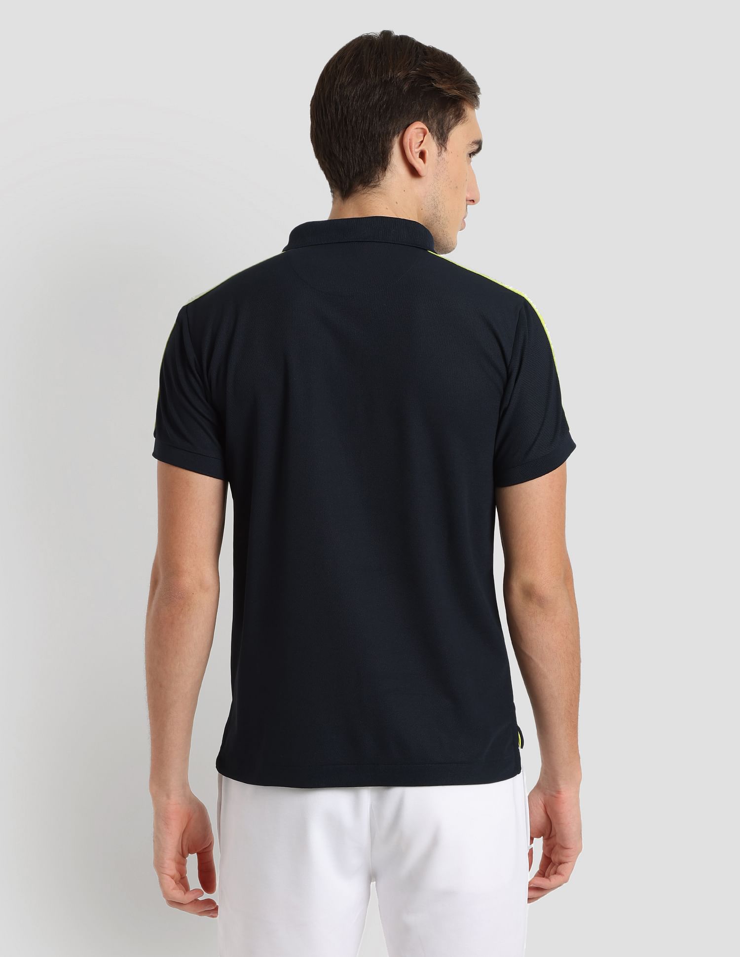 Brand Tape Zipper Active Polo Shirt Navy - U.S. POLO ASSN. | Large