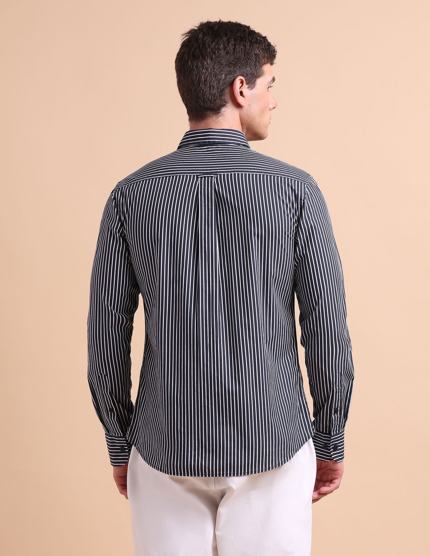 Vertical Striped Tailored Fit Shirt Navy - U.S. POLO ASSN. | Large