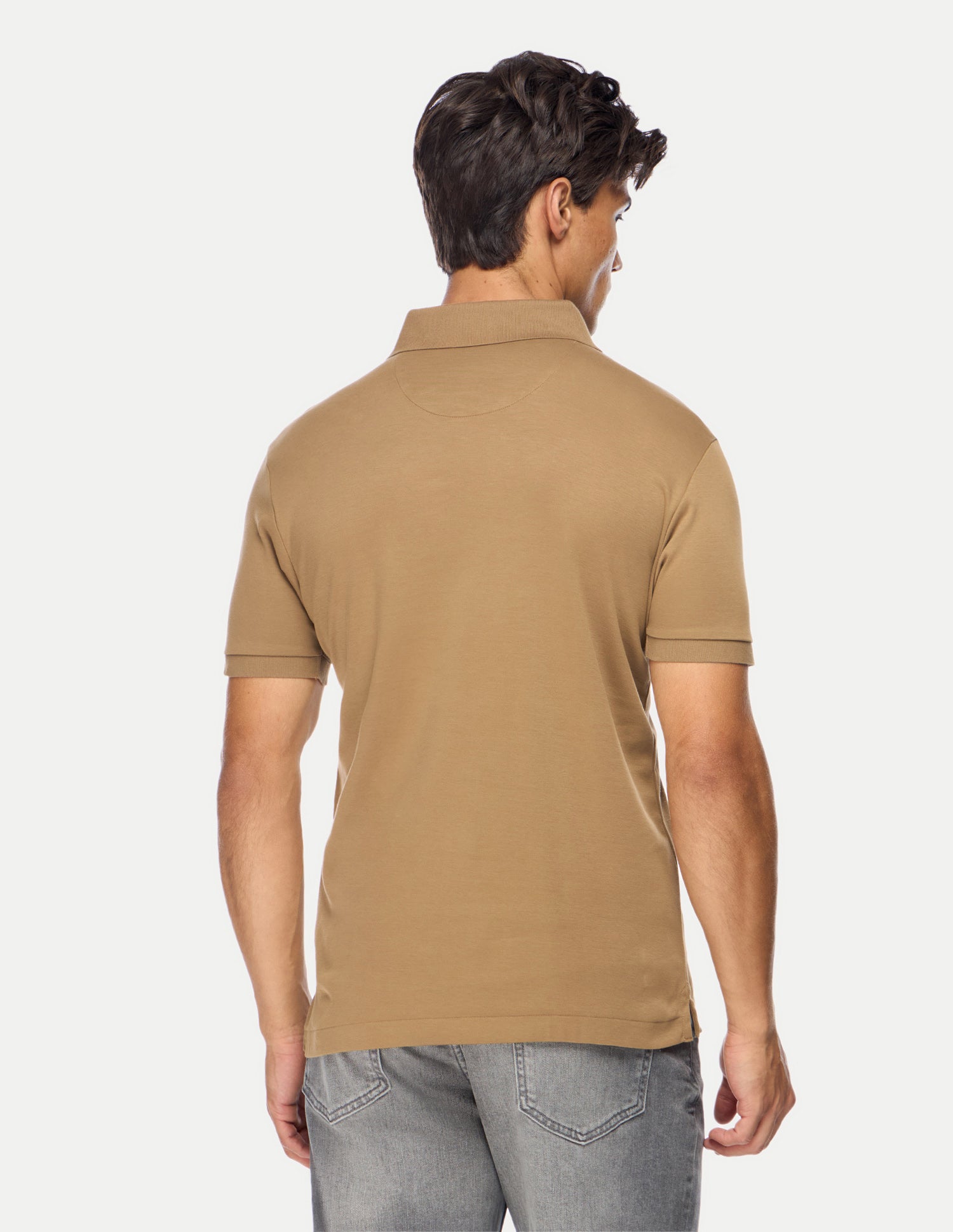 Solid Slim Fit Polo Shirt Brown - U.S. Polo Assn. India | Large