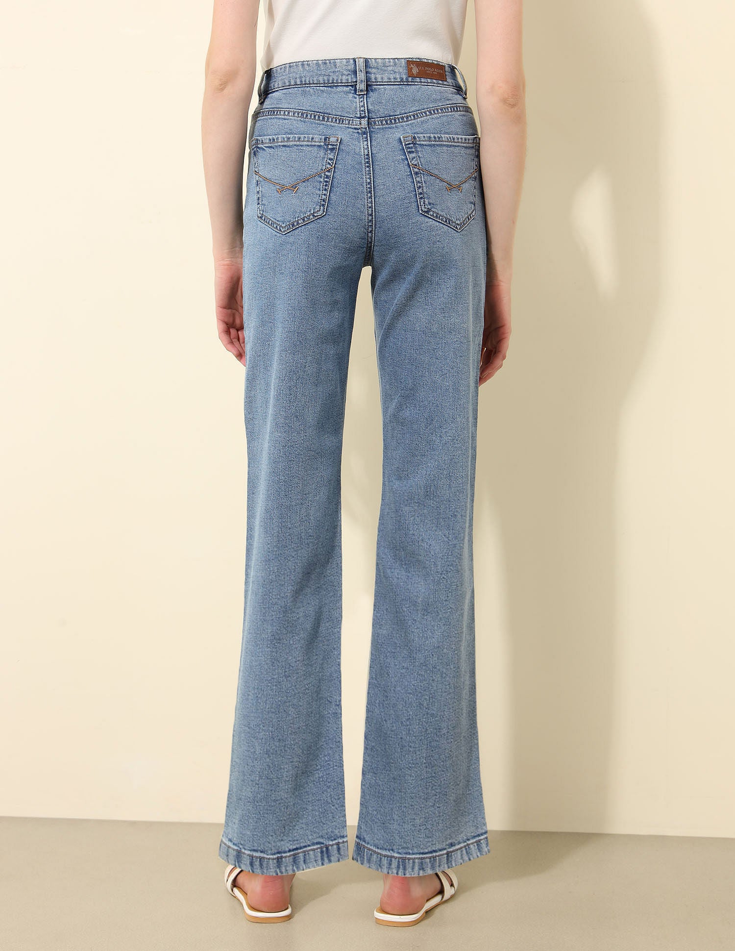 High Rise Straight Fit Jeans Blue - U.S. POLO ASSN. | Large